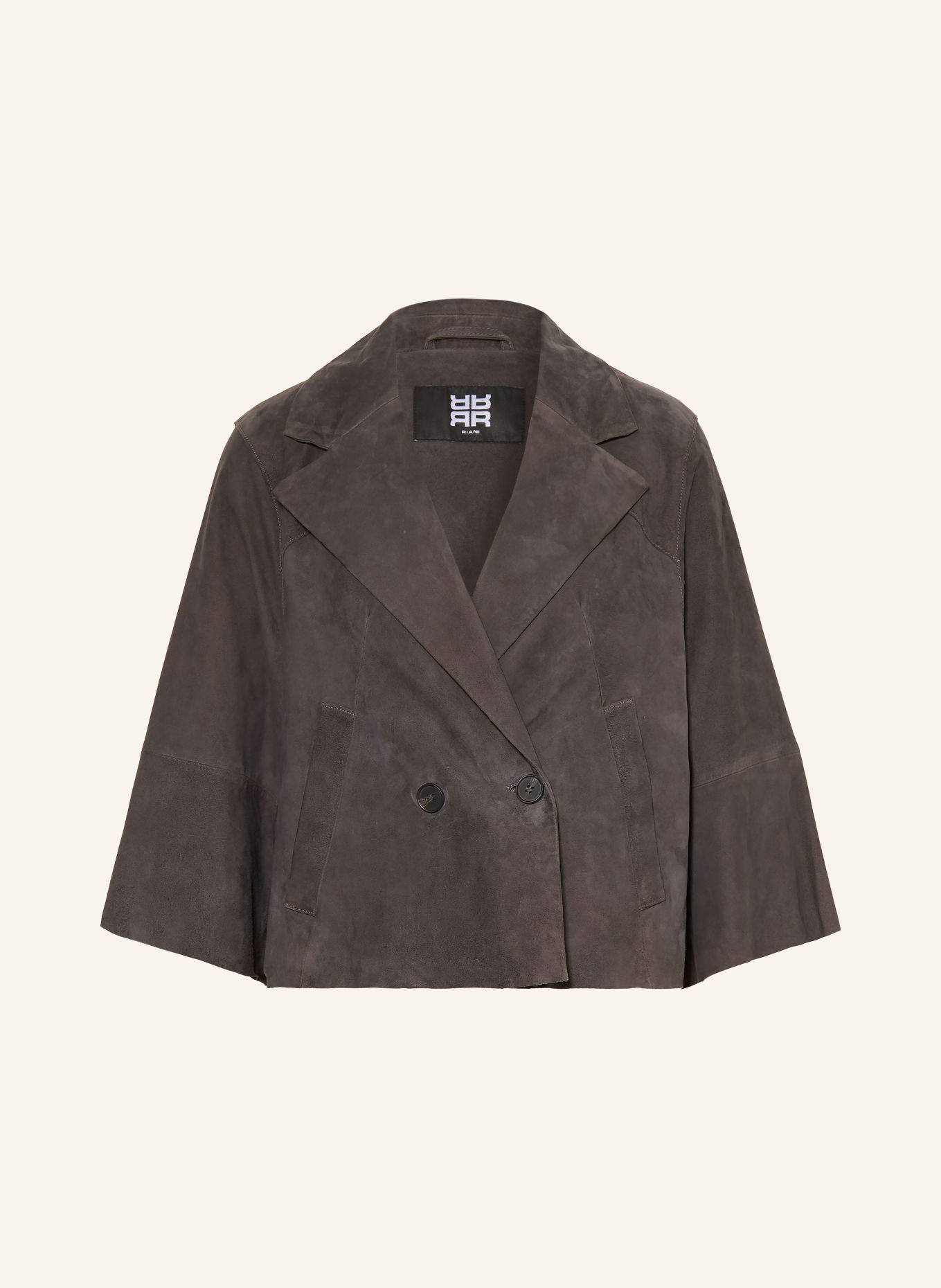 RIANI Lederjacke: DUNKELGRAU