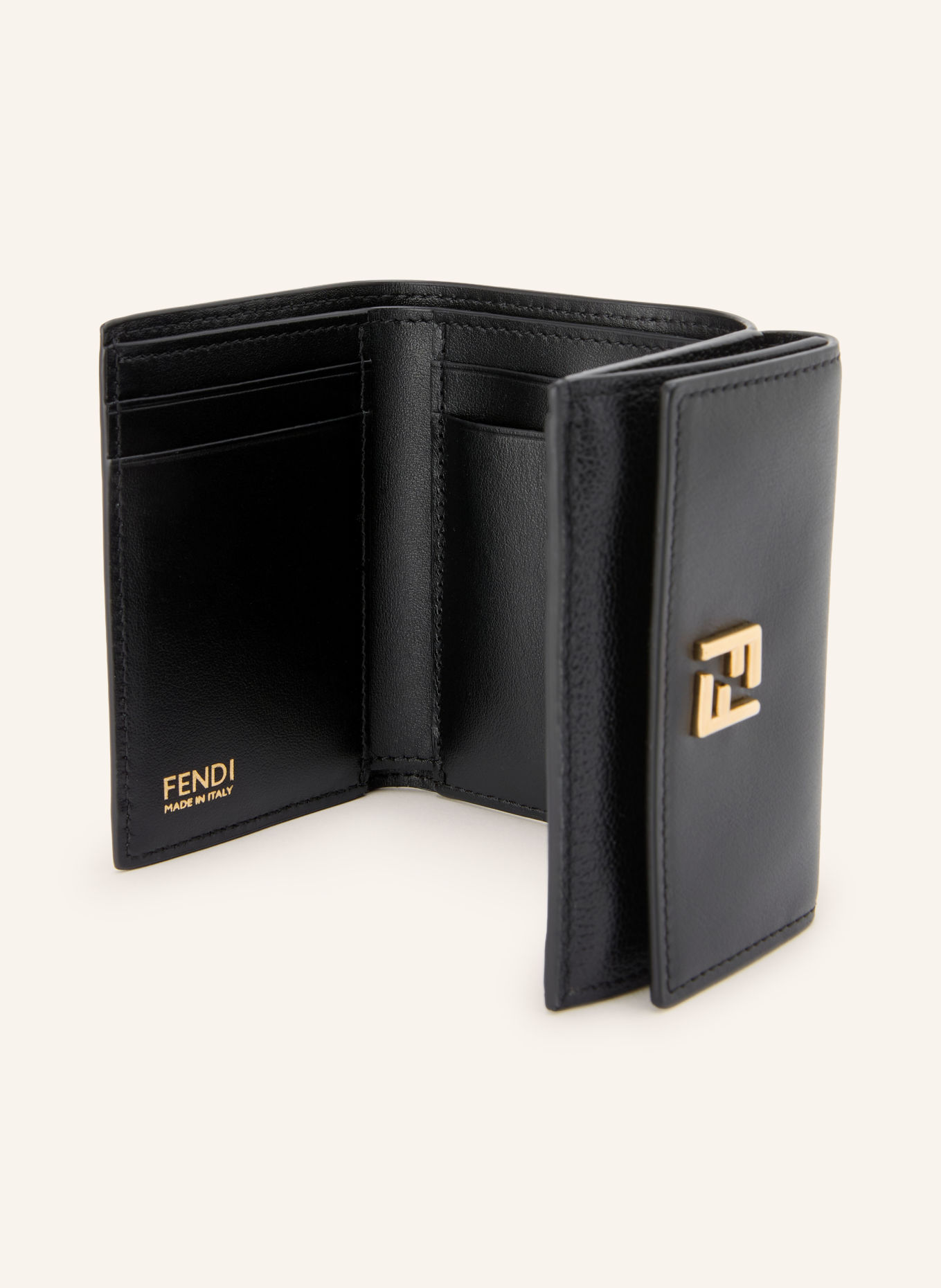 FENDI MINI TRIFOLD FF Wallet: BLACK