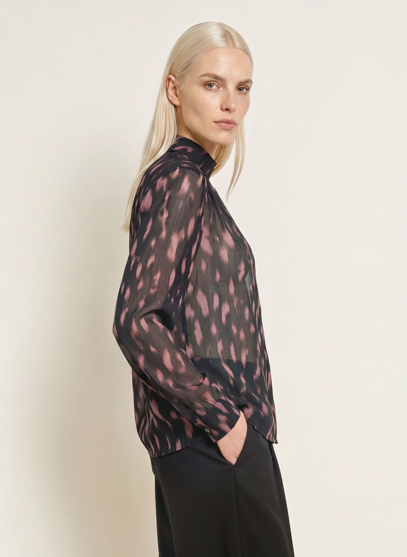 Marc O'Polo Blusenshirt: SCHWARZ / ALTROSA