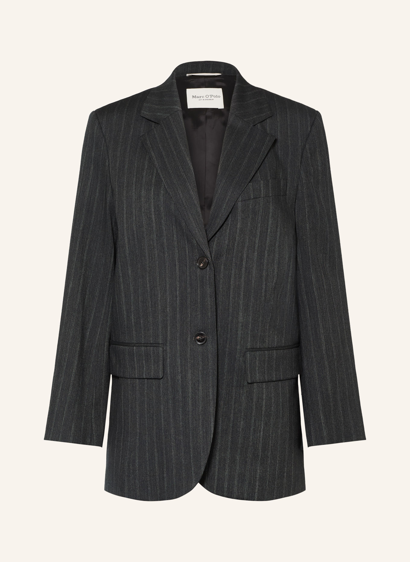 Marc O'Polo Long blazer: DARK GRAY / LIGHT GRAY