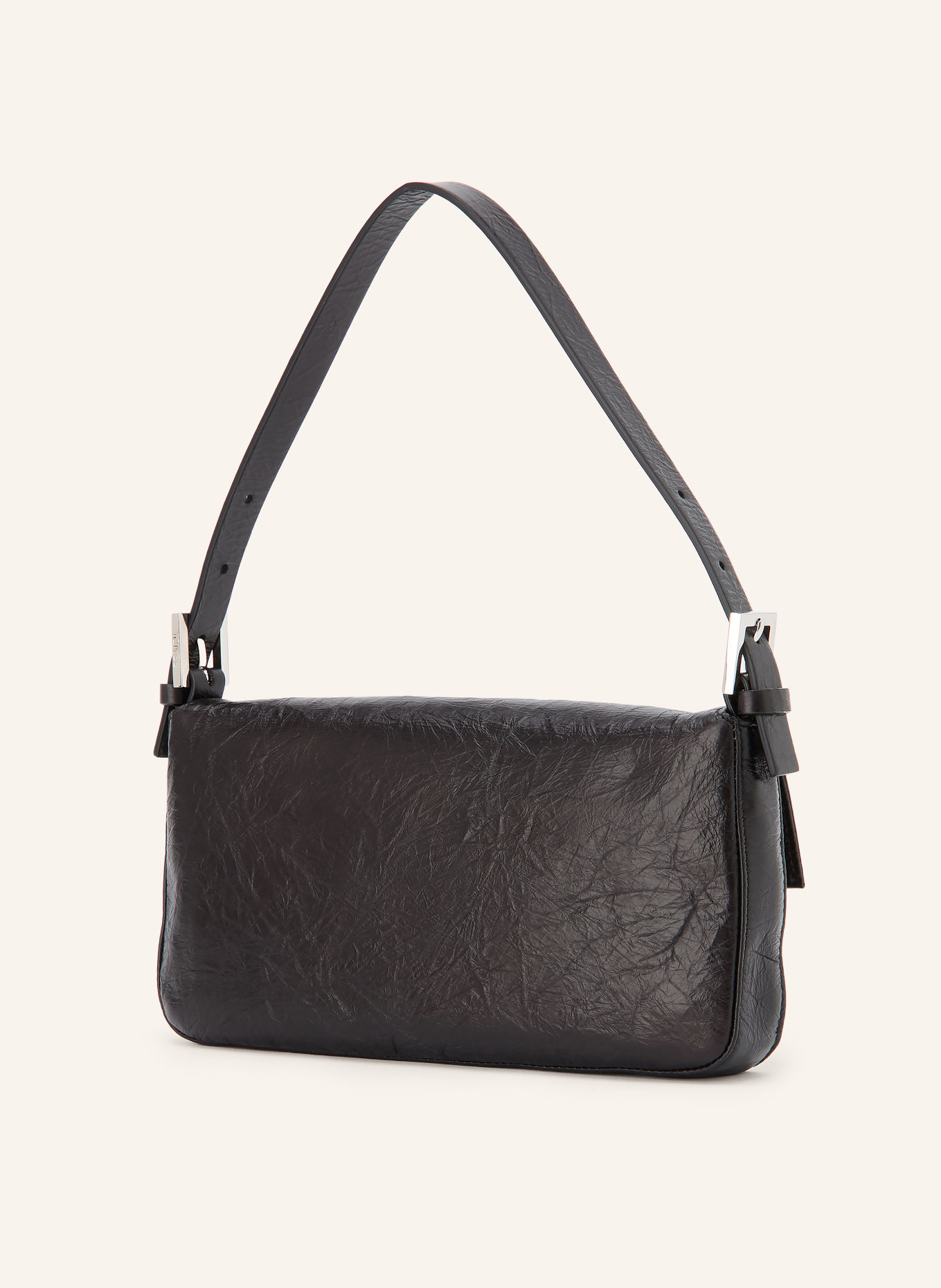 FENDI BAGUETTE Handbag: BLACK