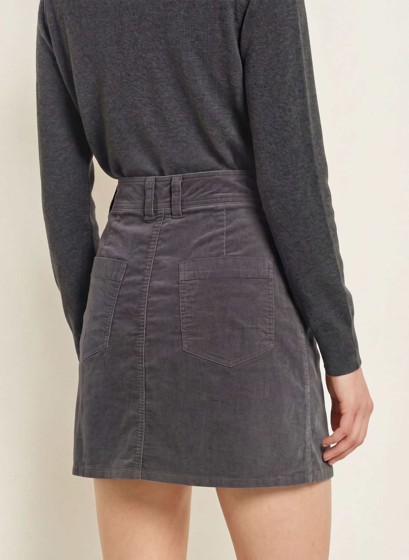 Marc O'Polo Velvet skirt: DARK GRAY