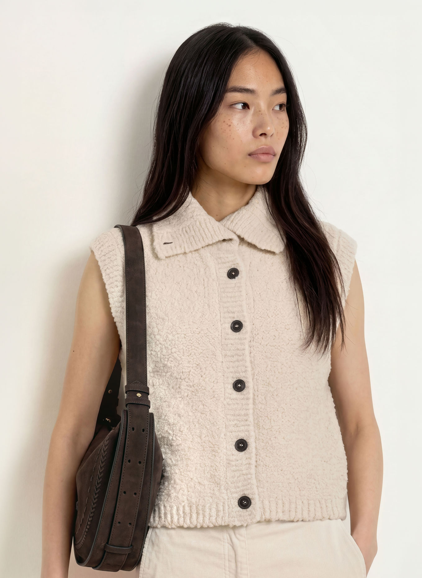 Marc O'Polo Teddyfell-Weste: CREME