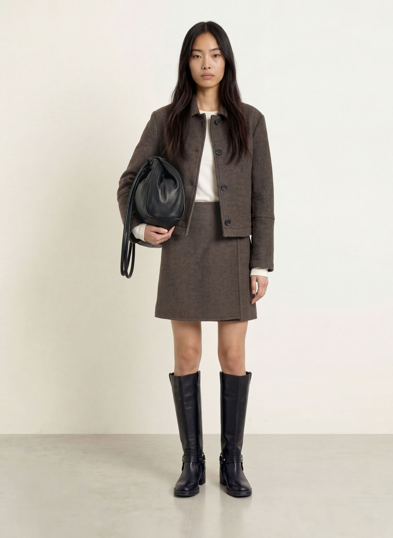 Marc O'Polo Wickelrock: DUNKELBRAUN