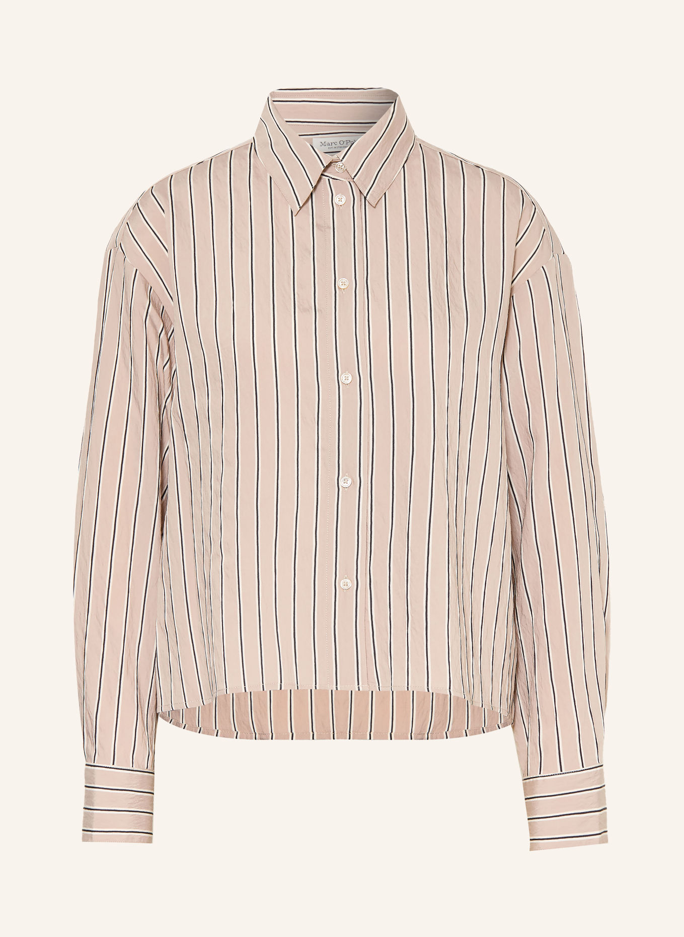 Marc O'Polo Skjortblus: BEIGE / VIT / SVART