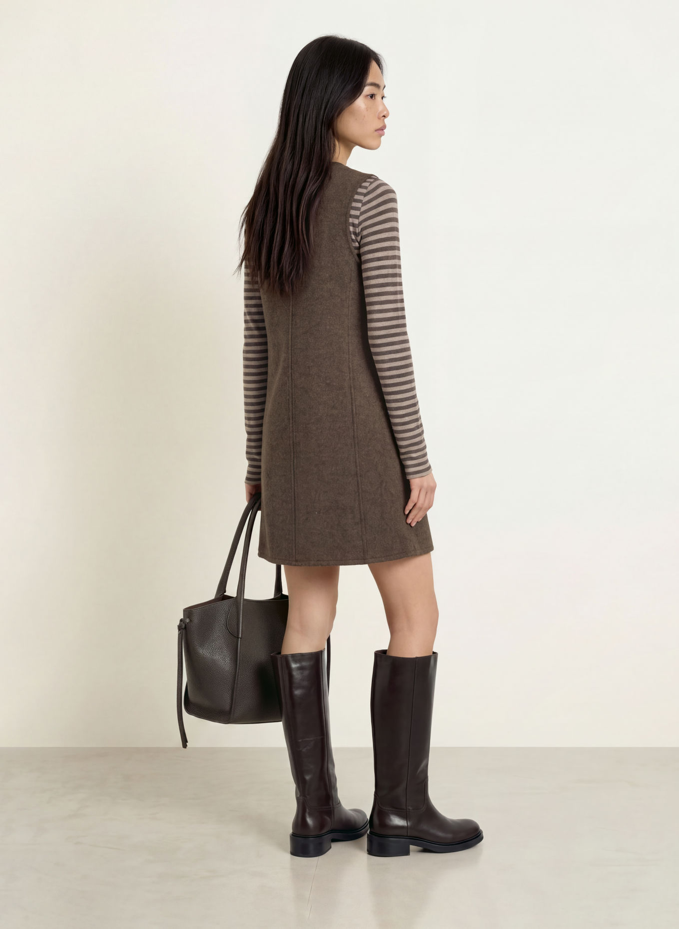 Marc O'Polo Knit dress: BROWN / OLIVE