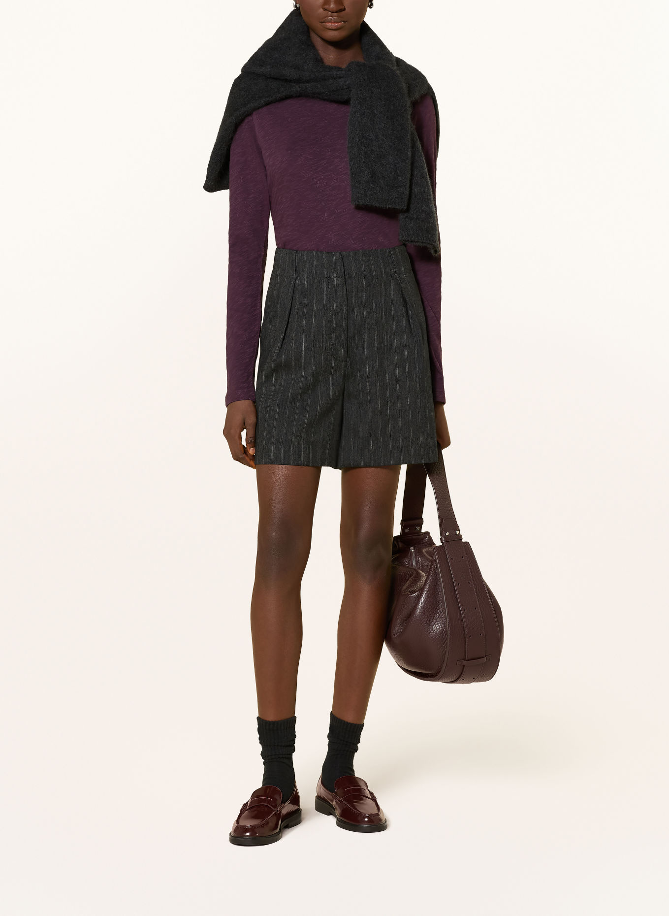 Marc O'Polo Shorts: DARK GRAY / LIGHT GRAY