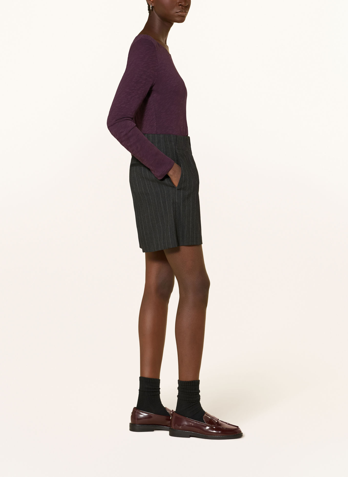 Marc O'Polo Shorts: DARK GRAY / LIGHT GRAY