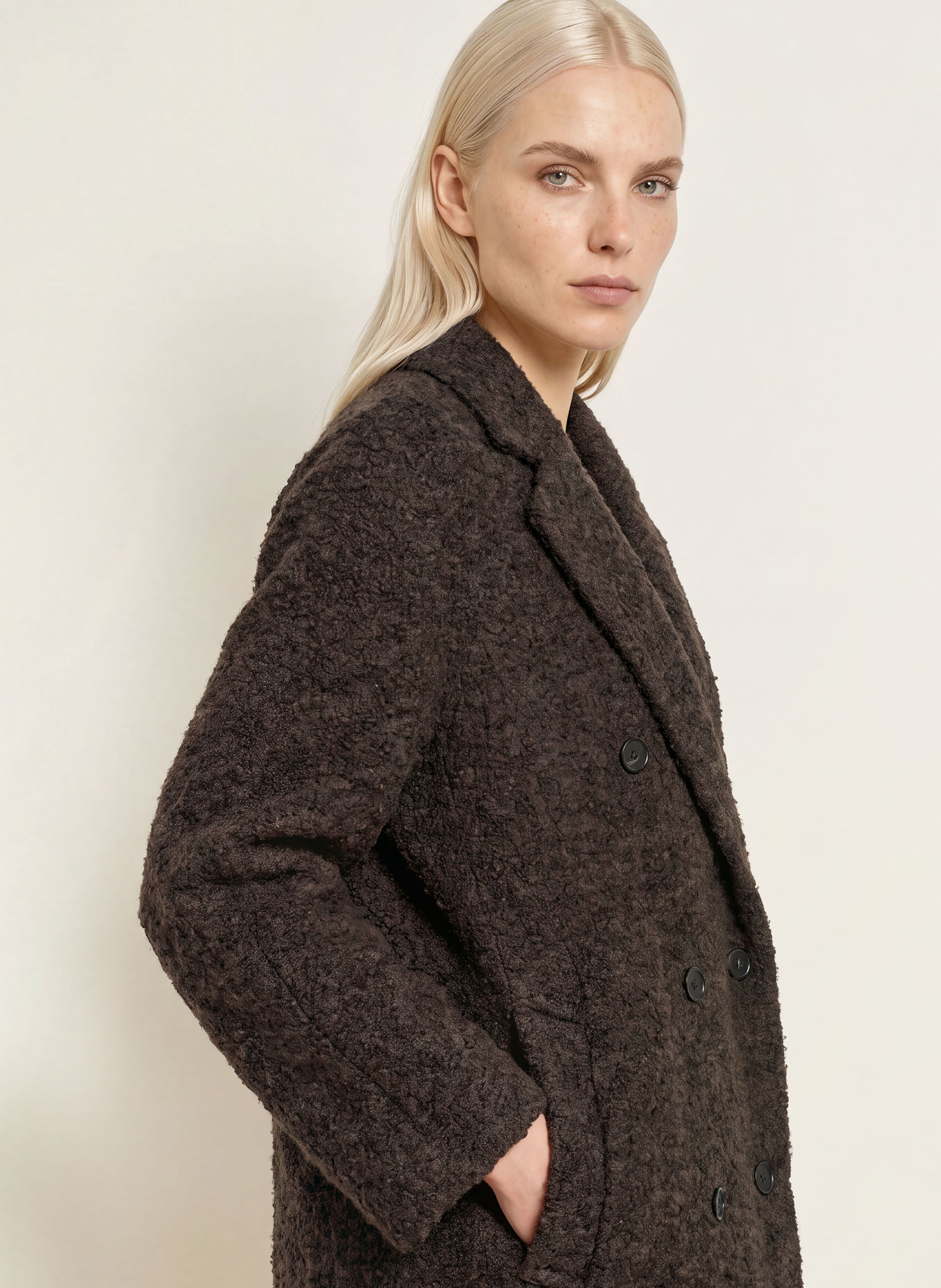 Marc O'Polo Bouclé-Mantel: TAUPE