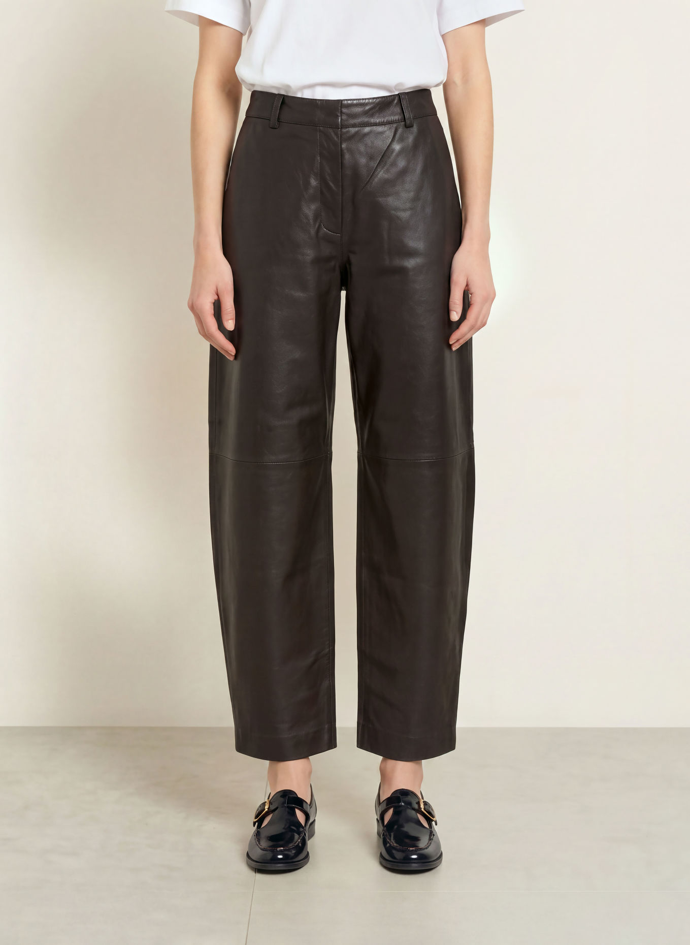 Marc O'Polo Lederbroek: MARRON FONCÉ