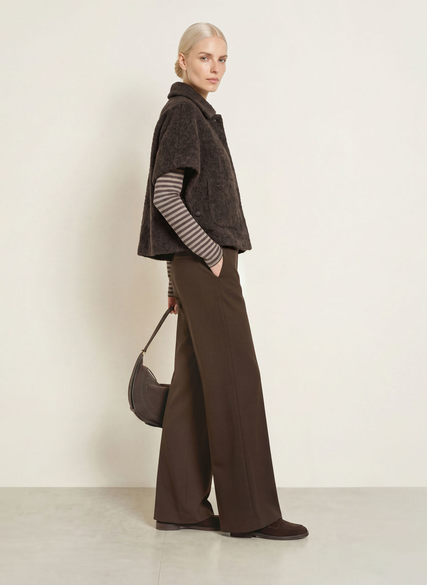 Marc O'Polo Bouclé-Cape: TAUPE