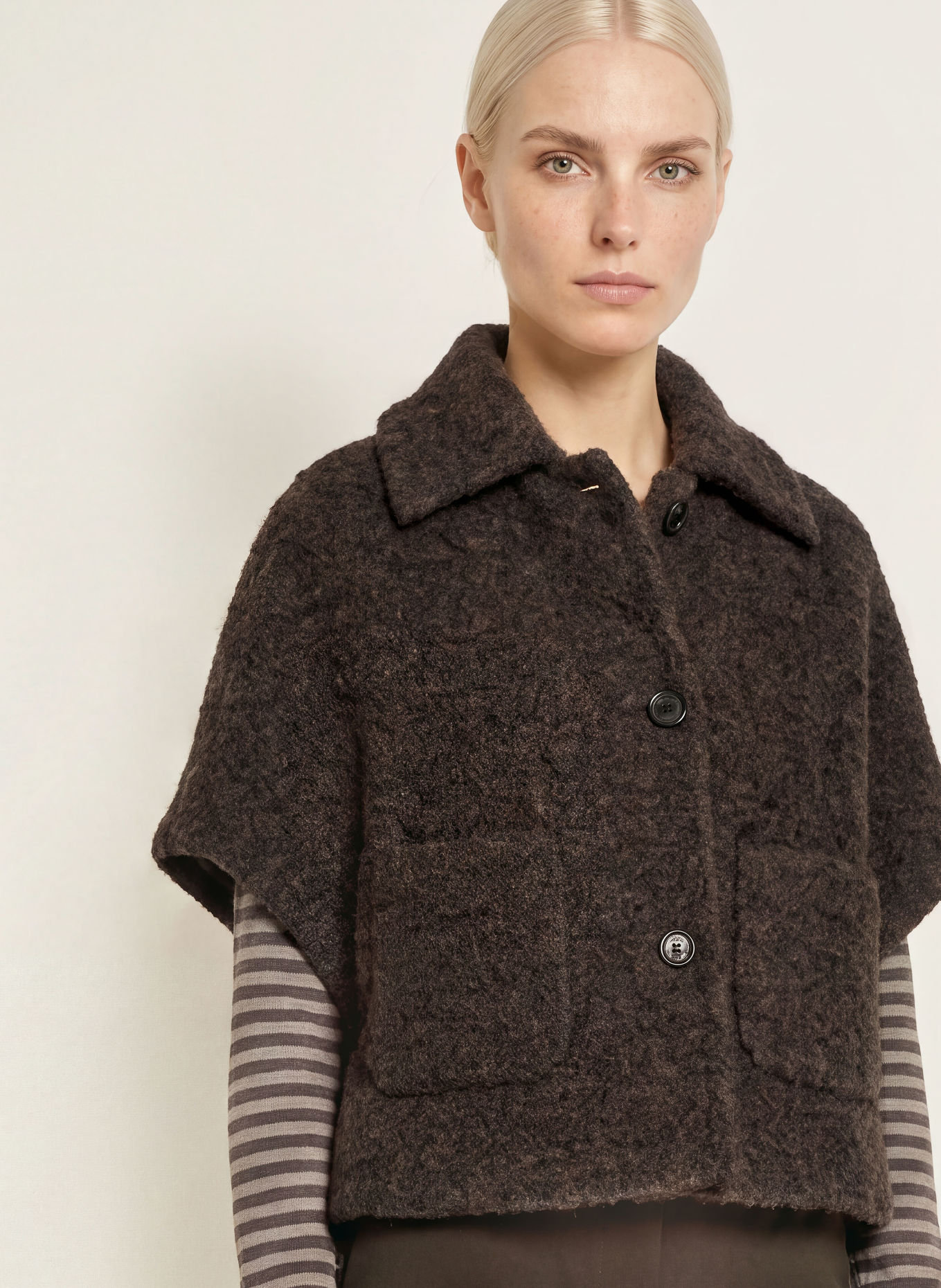 Marc O'Polo Bouclé-Cape: TAUPE