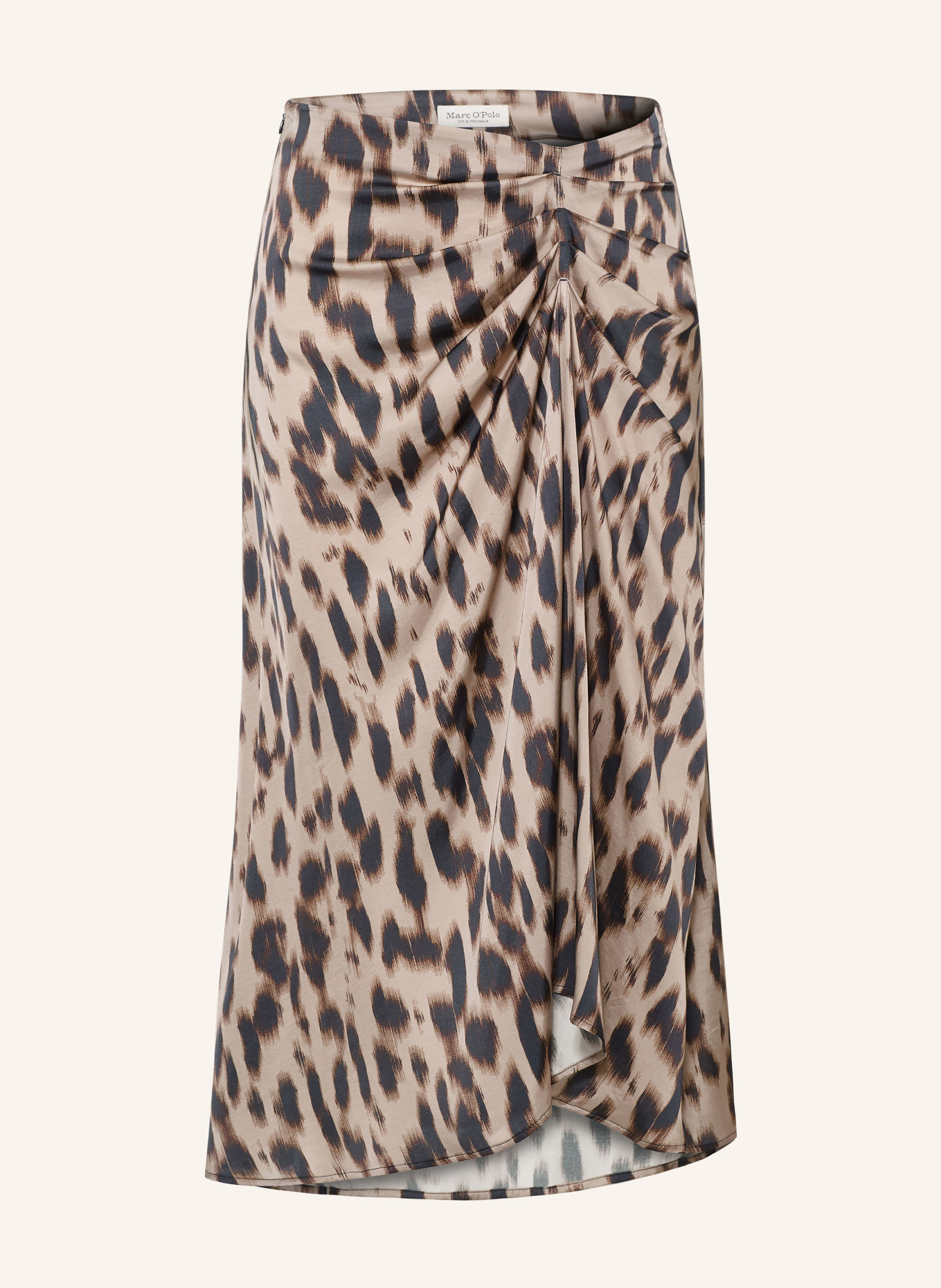 Marc O'Polo Jupe en satin: BEIGE / NOIR