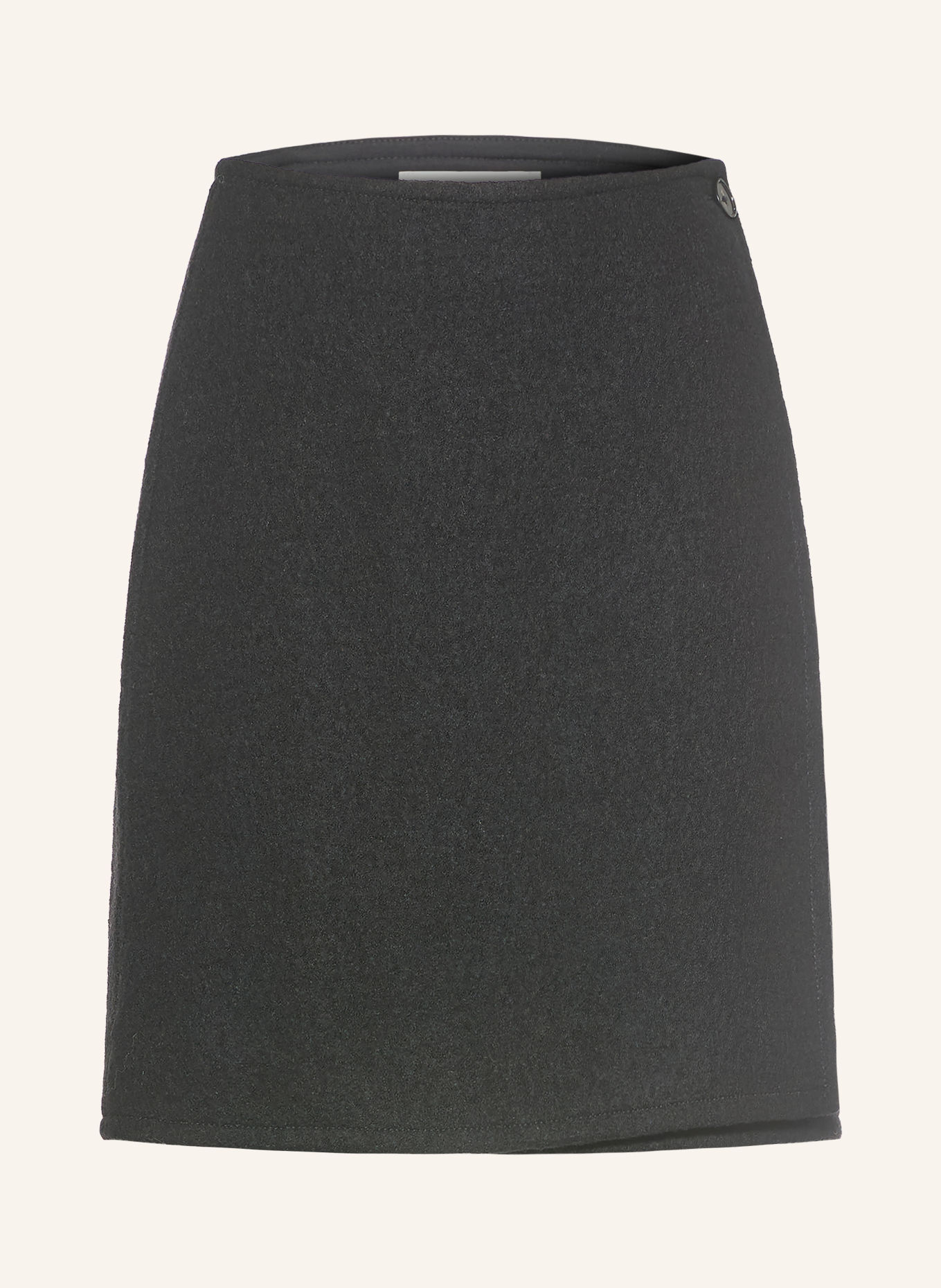 Marc O'Polo Wrap-style bouclé skirt: BLACK