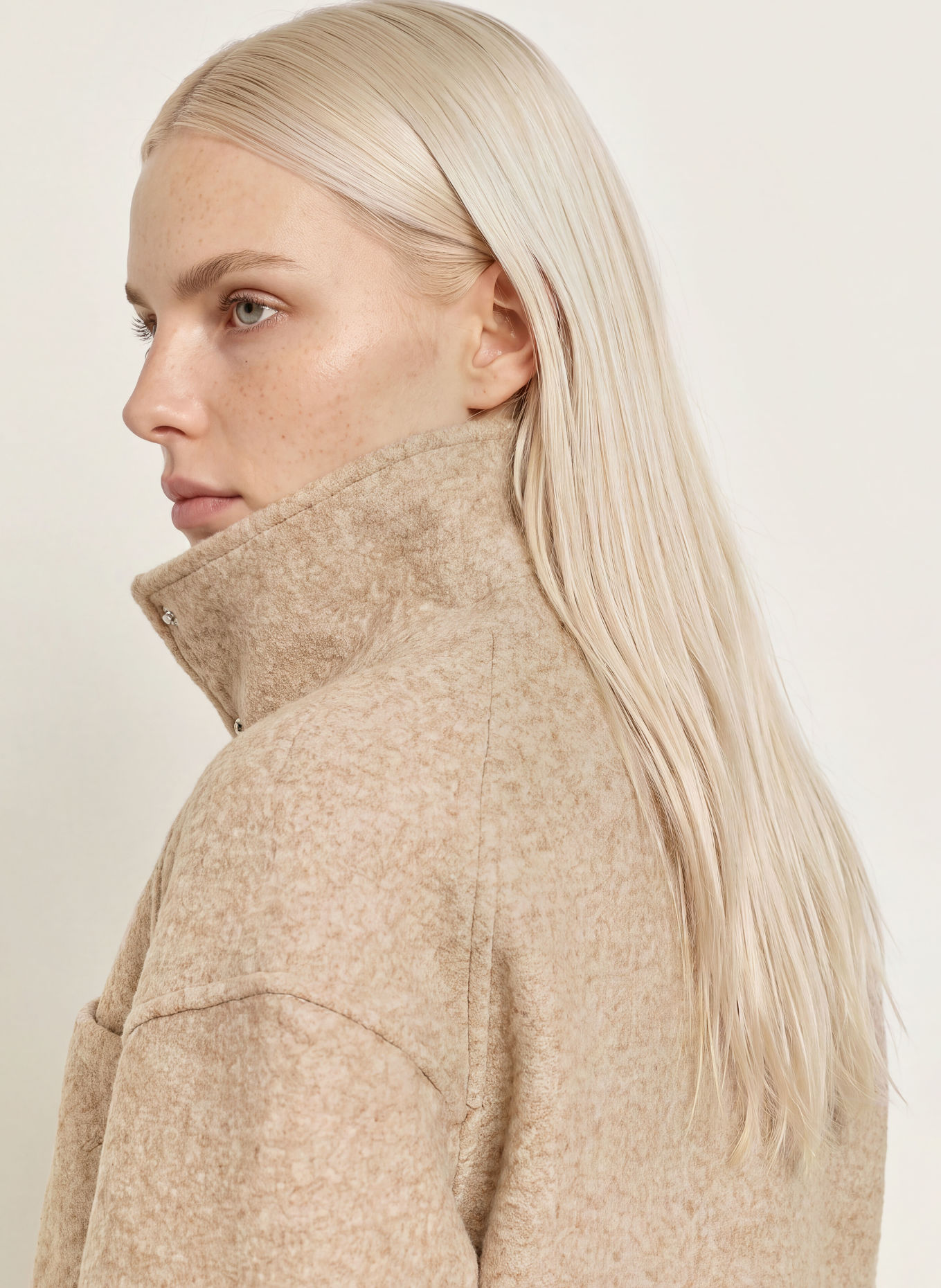 Marc O'Polo Boxy jacket made from Bouclé: BEIGE