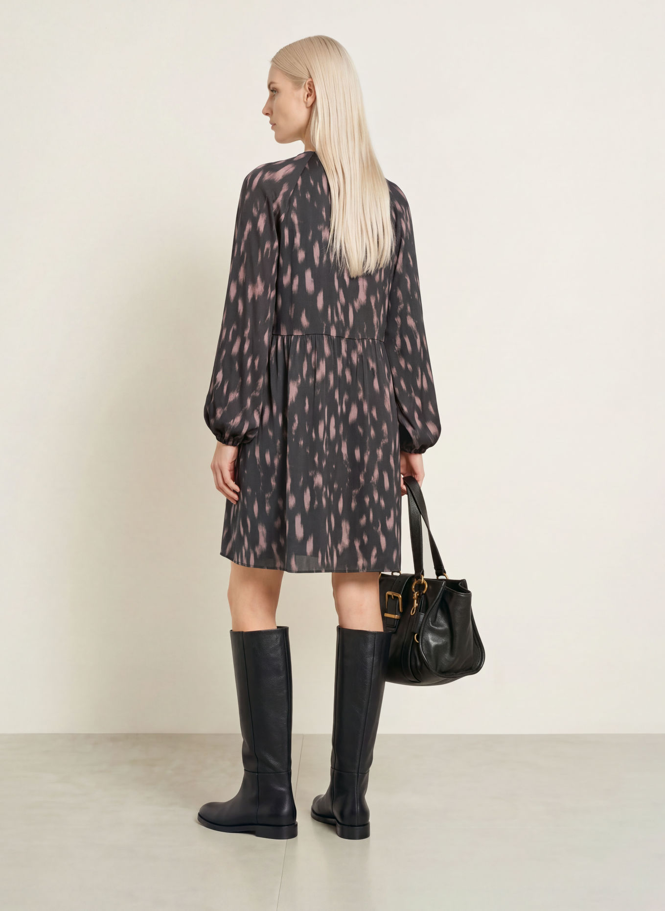 Marc O'Polo Satin dress: DARK GRAY / ROSE