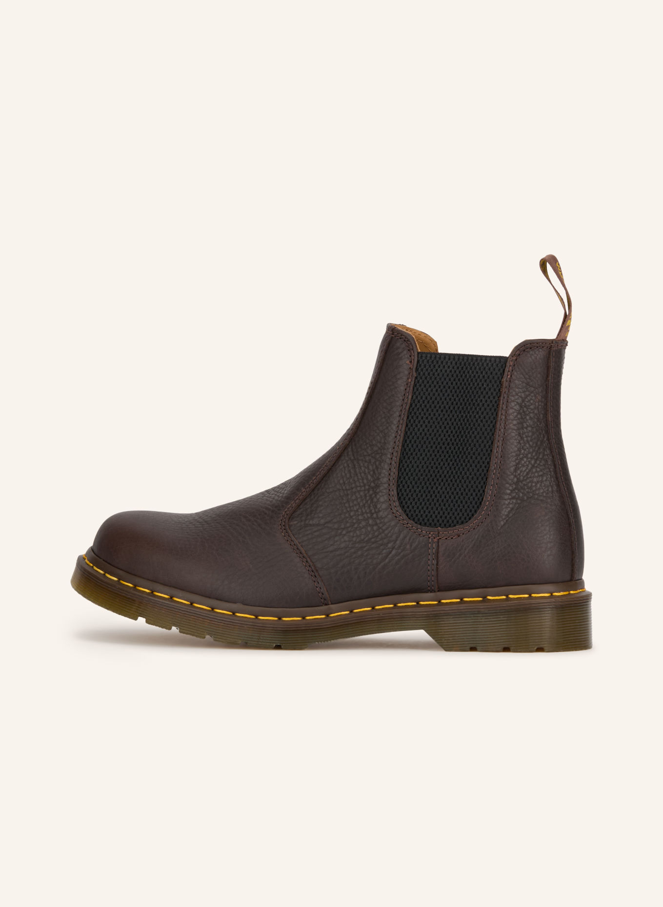 Dr. Martens Chelsea boots 2976: MARRON FONCÉ / GEEL