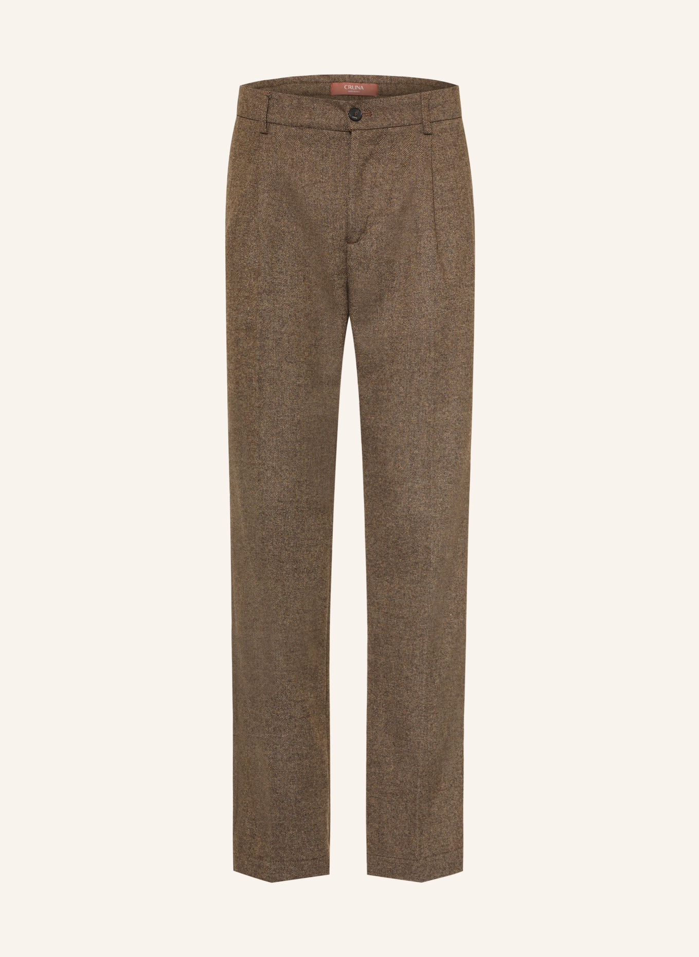 CRUNA Pantaloni chino BELLEVILLE, croială regular: MARO ÎNCHIS