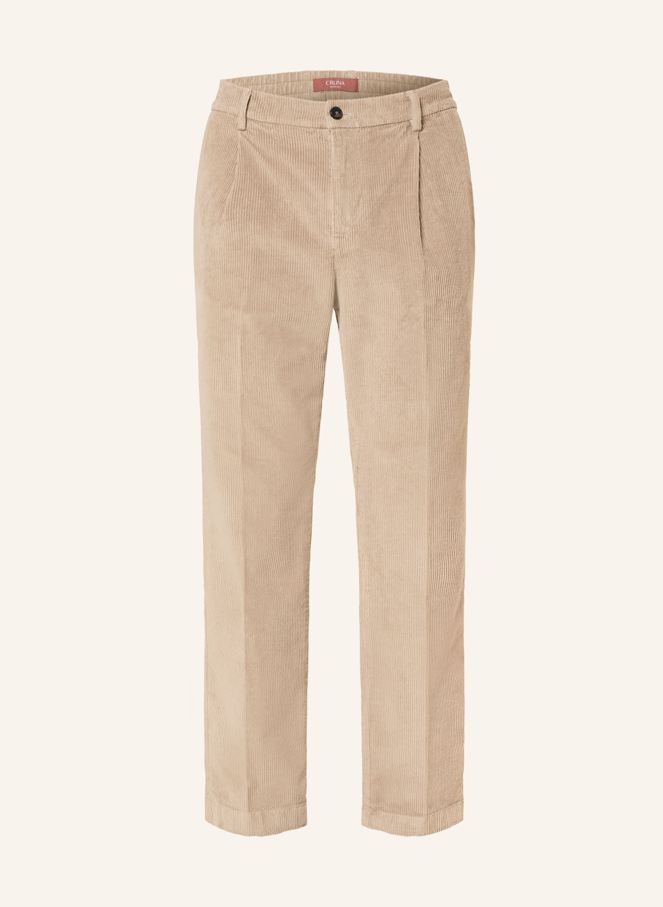 CRUNA Cordbroek BELLEVILLE Tapered Fit: BEIGE