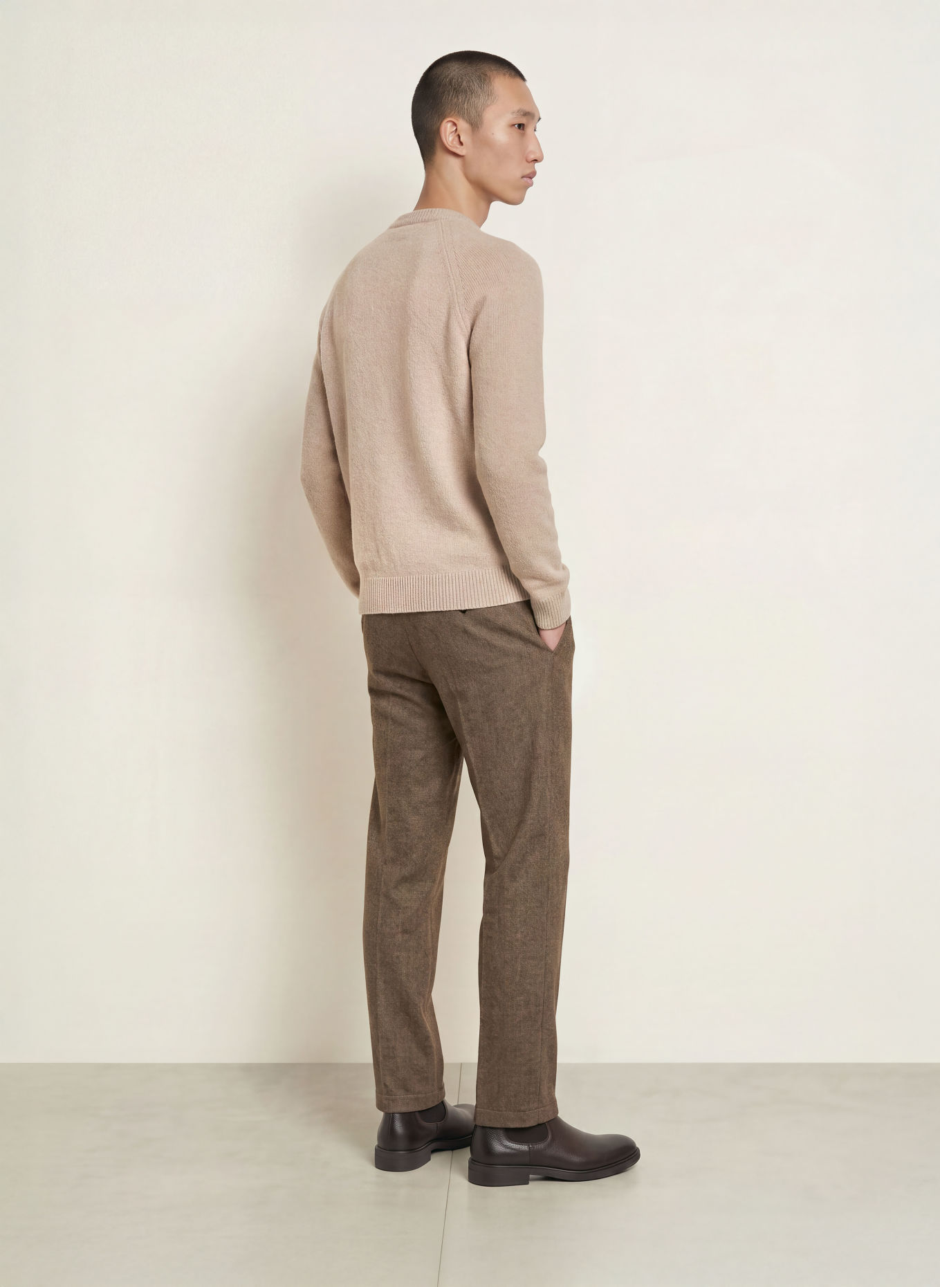 CRUNA CHESTER Bouclé Sweater: BEIGE