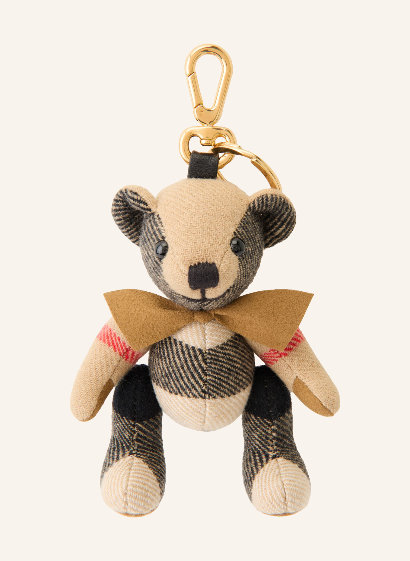 BURBERRY THOMAS Bag charm: BEIGE / DARK GRAY / BLACK