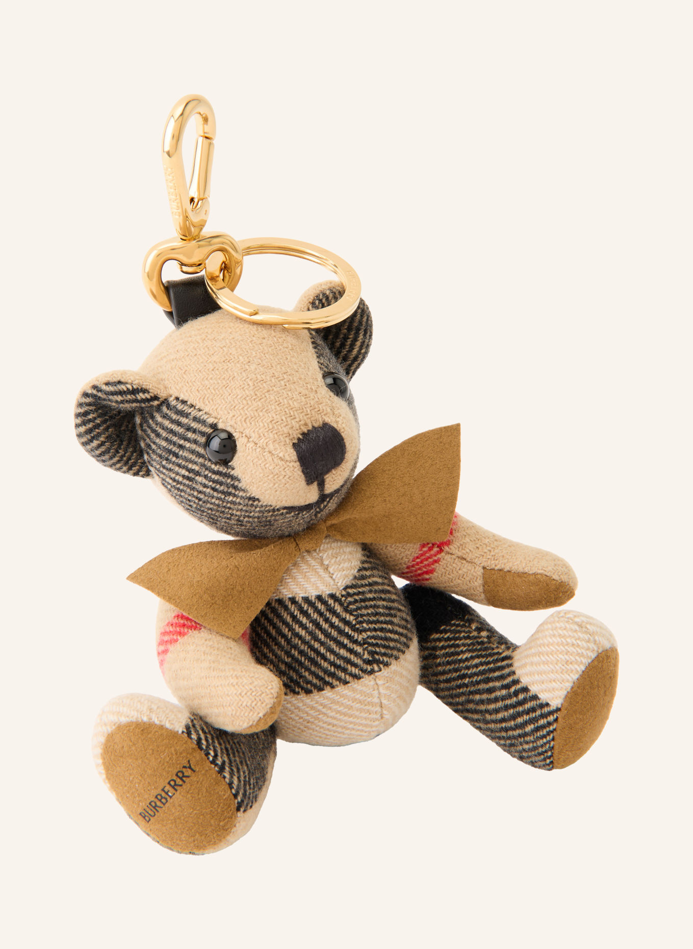 BURBERRY THOMAS Bag charm: BEIGE / DARK GRAY / BLACK