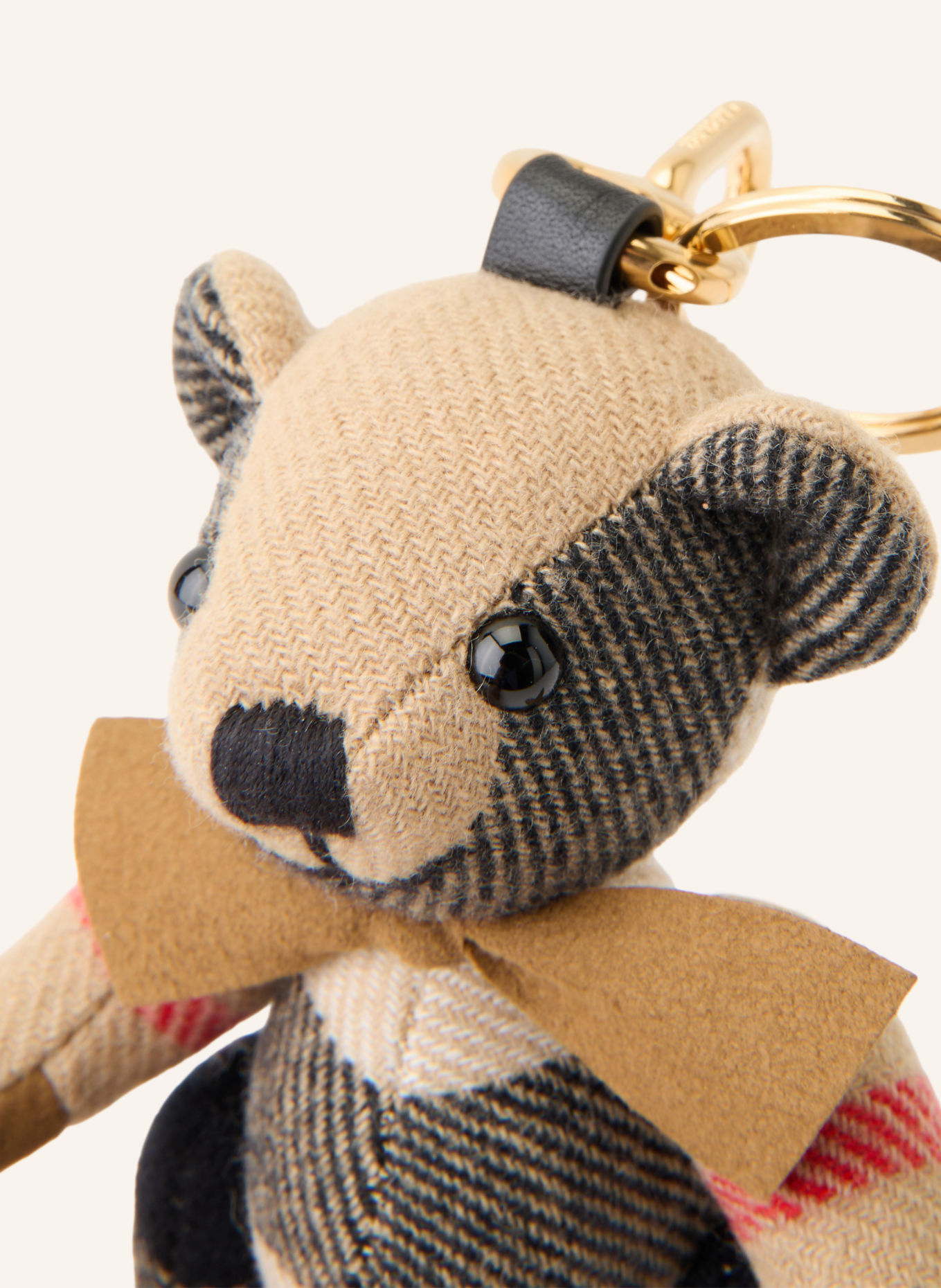 BURBERRY THOMAS Bag charm: BEIGE / DARK GRAY / BLACK