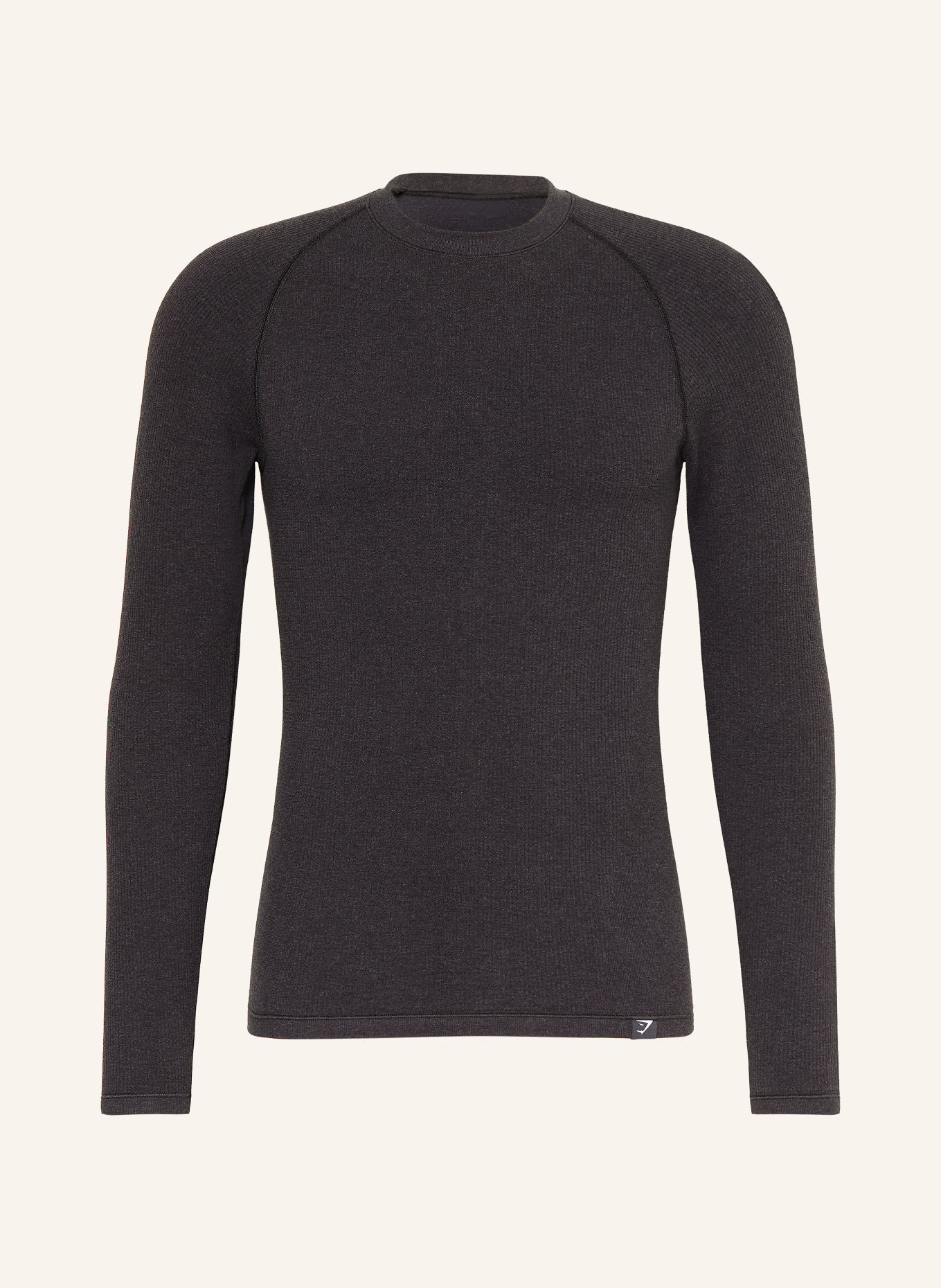 GYMSHARK Funktionshirt COTTON SEAMLESS: SCHWARZ