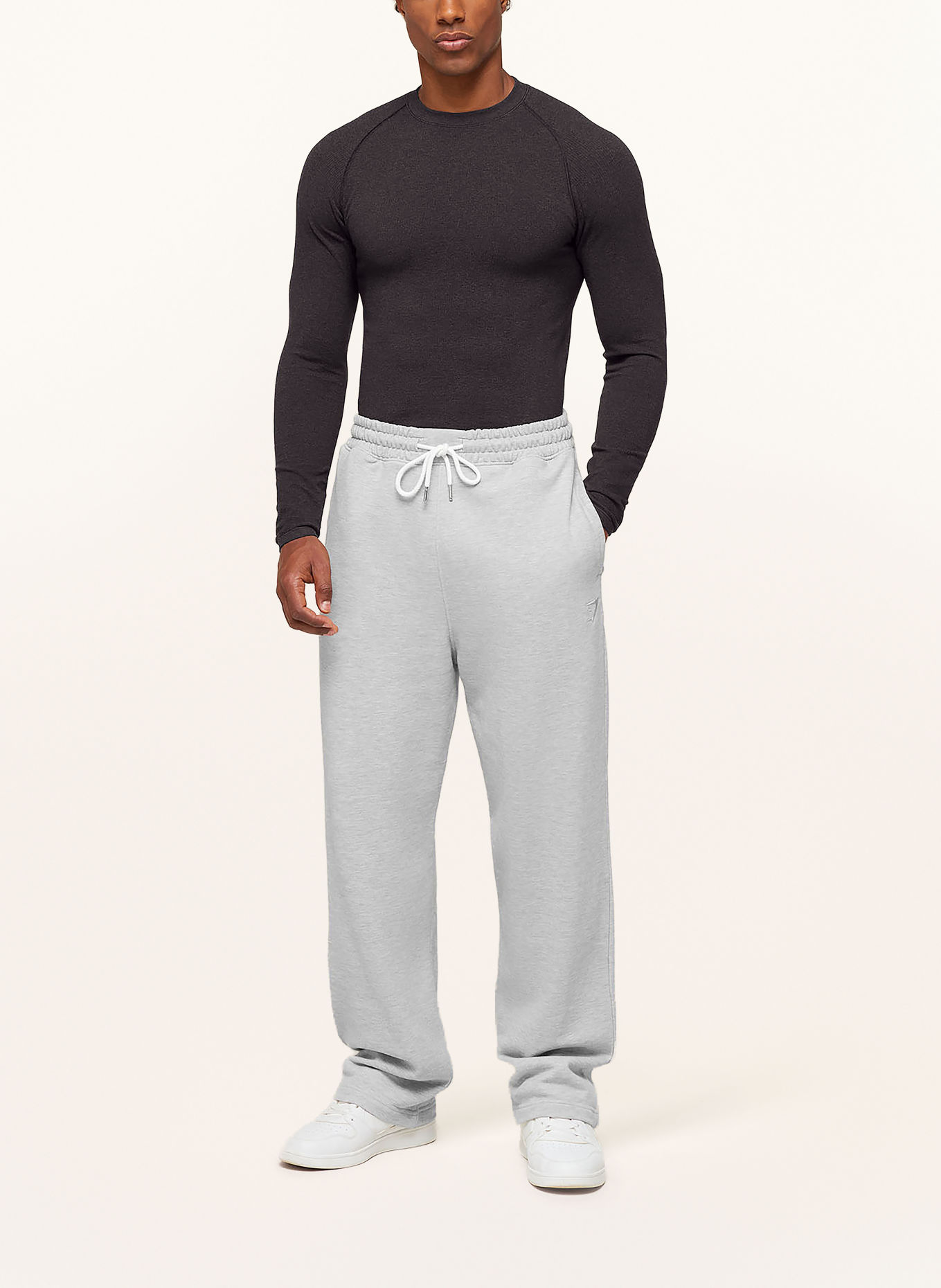 GYMSHARK Funktionshirt COTTON SEAMLESS: SCHWARZ