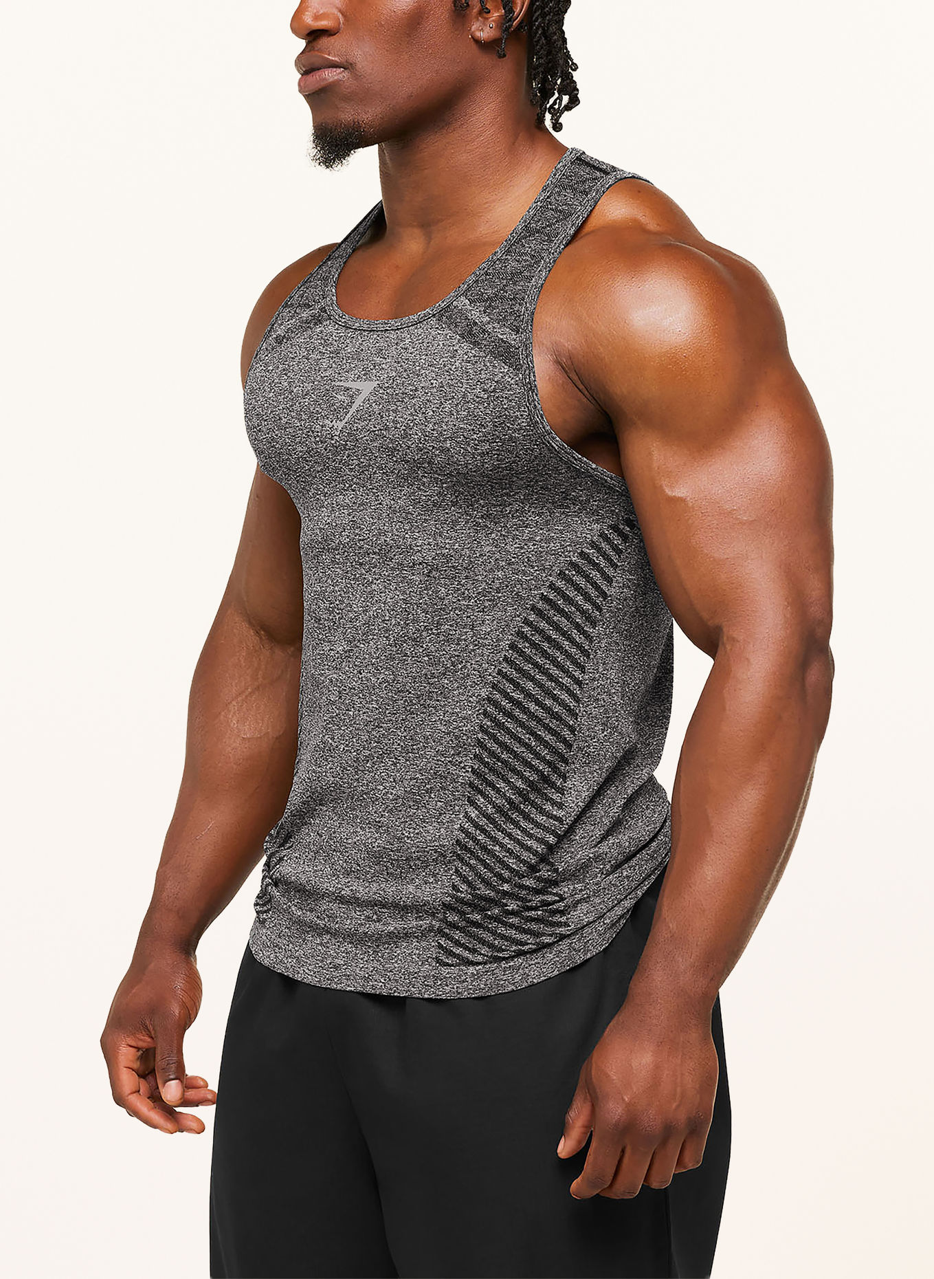 GYMSHARK Tanktop DEVANT: SCHWARZ