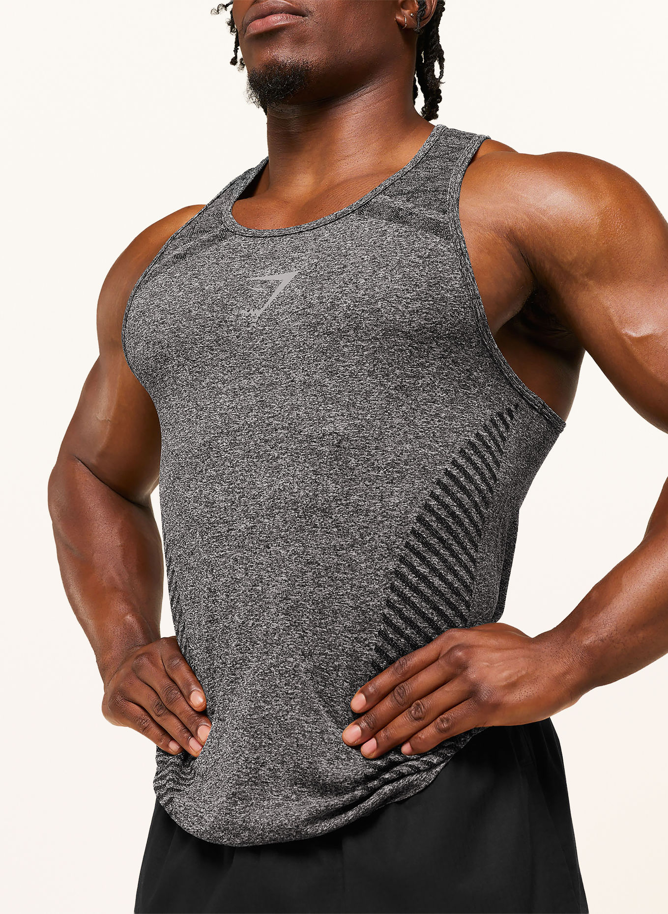 GYMSHARK Tanktop DEVANT: SCHWARZ