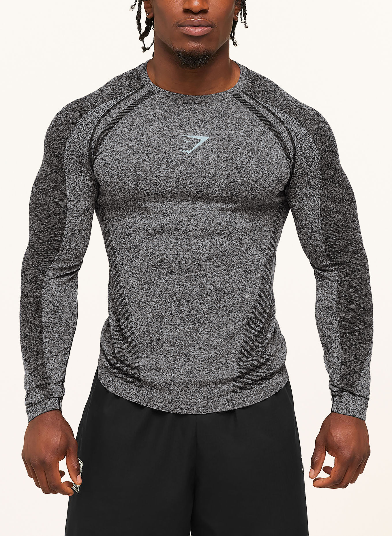 GYMSHARK Funktionsshirt DEVANT: SCHWARZ