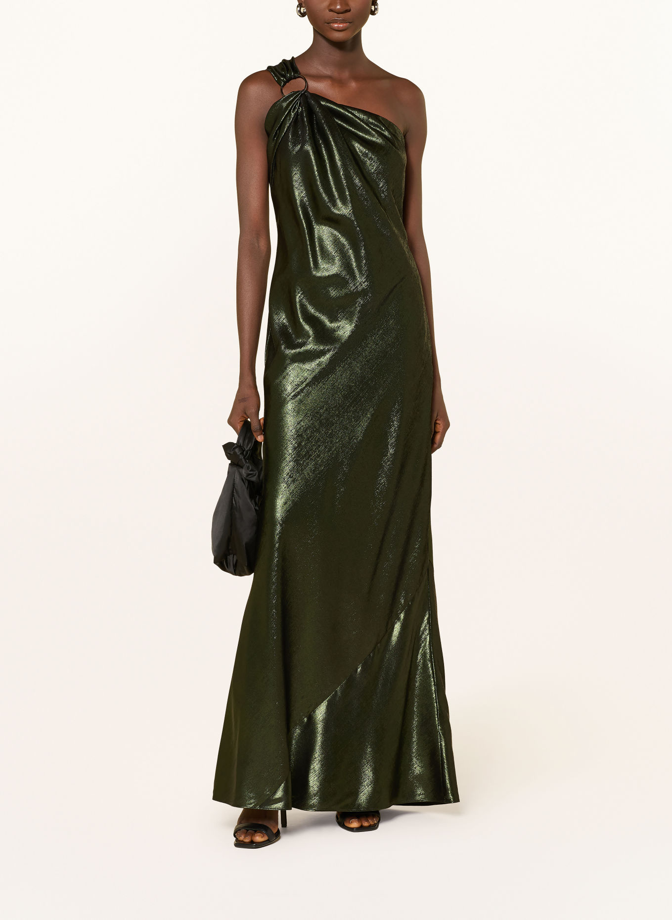 ADRIANNA PAPELL Abendkleid: KHAKI / SCHWARZ