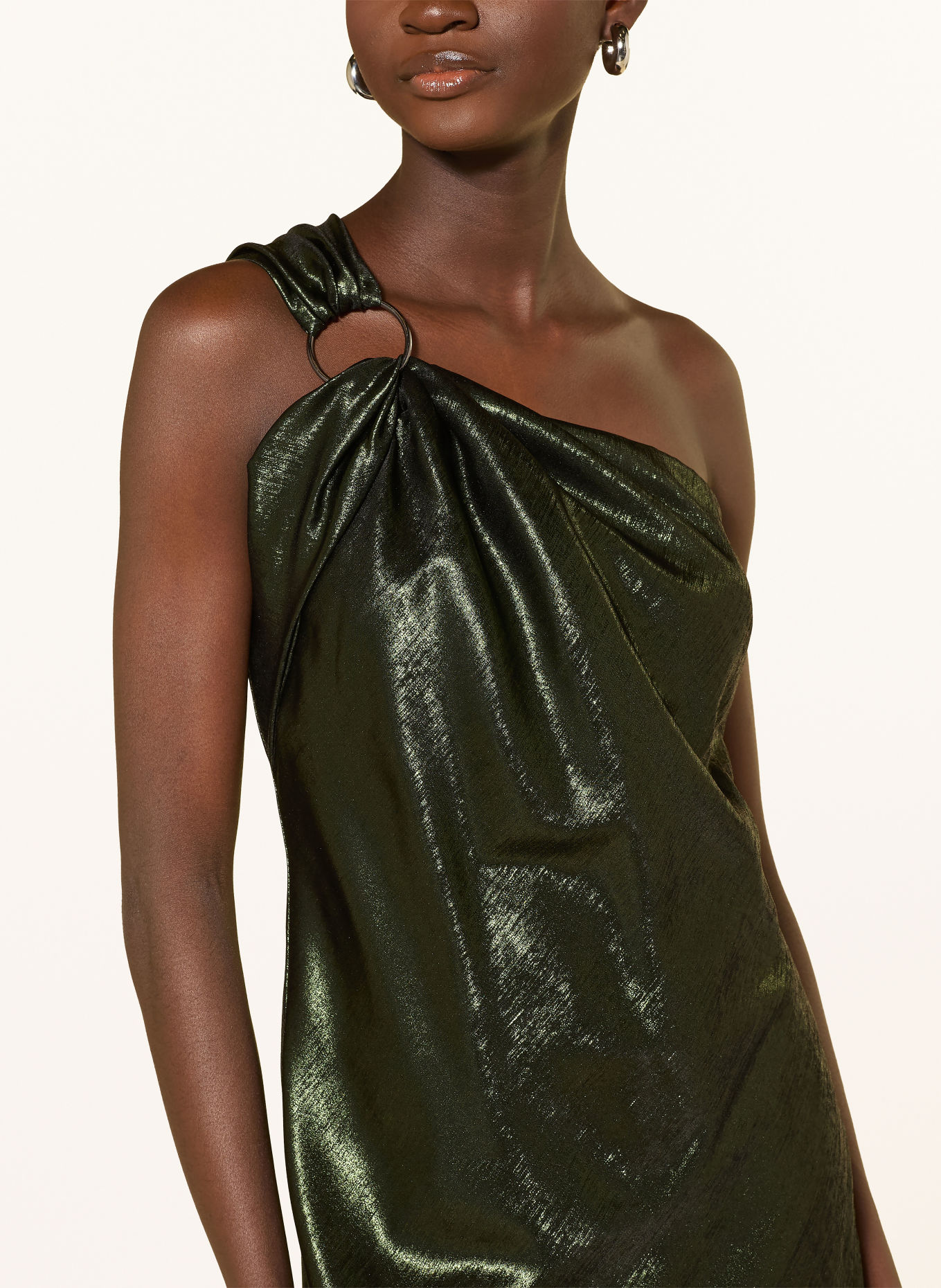ADRIANNA PAPELL Abendkleid: KHAKI / SCHWARZ