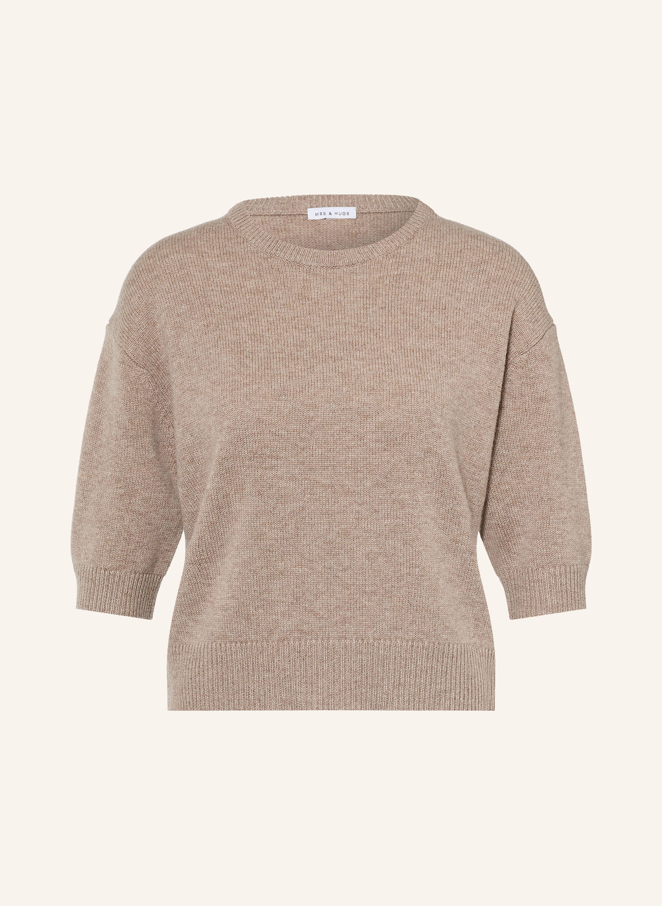 MRS & HUGS Strickshirt mit Cashmere: BEIGE