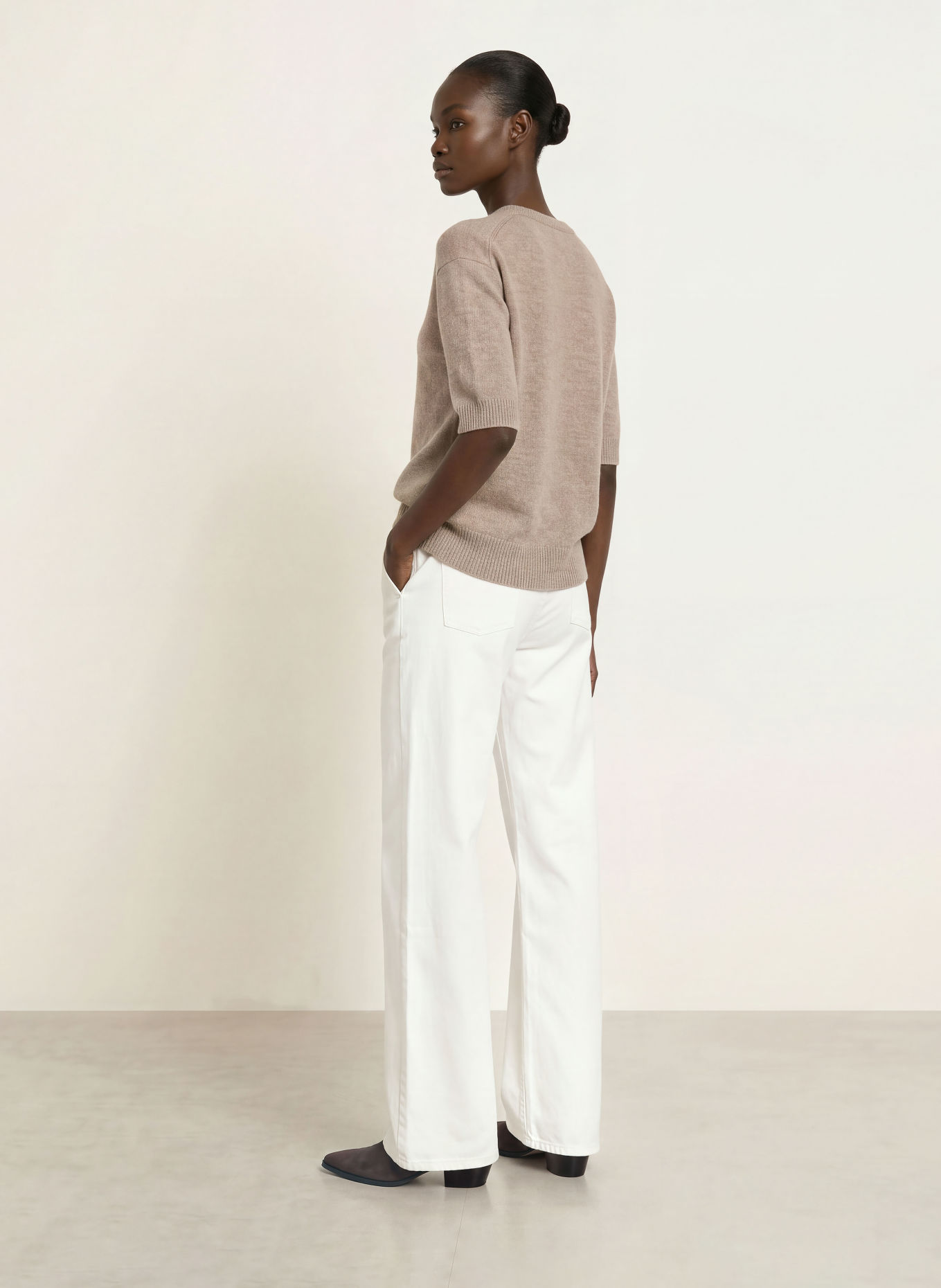 MRS & HUGS Strickshirt mit Cashmere: BEIGE
