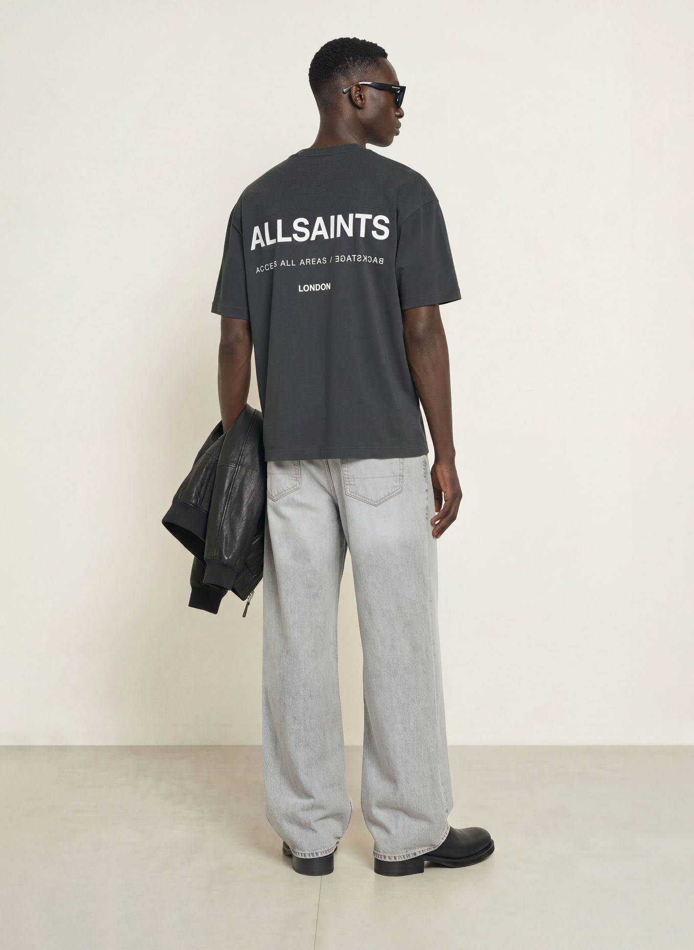 ALLSAINTS Oversized-tröja BACKSTAGE: MÖRKGRÅ