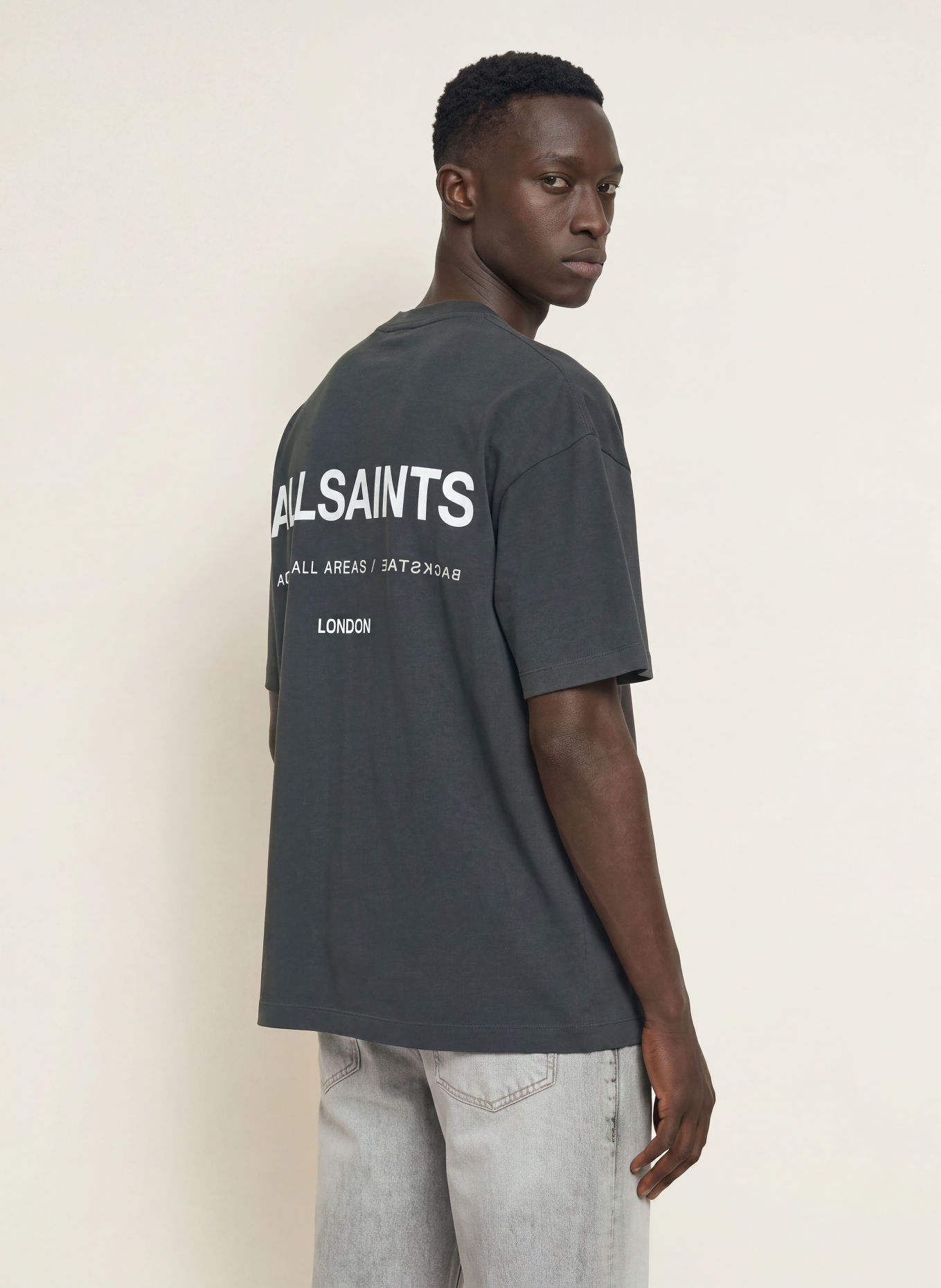 ALLSAINTS Oversized-tröja BACKSTAGE: MÖRKGRÅ