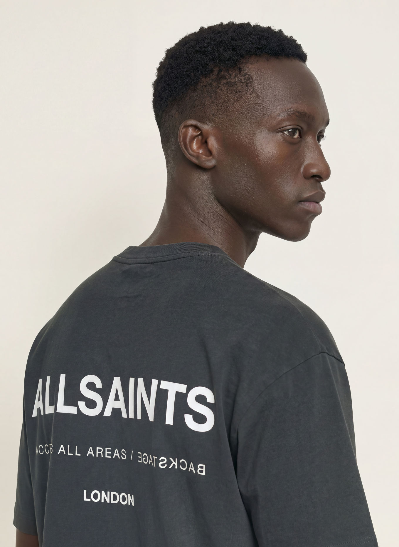 ALLSAINTS Oversized-tröja BACKSTAGE: MÖRKGRÅ