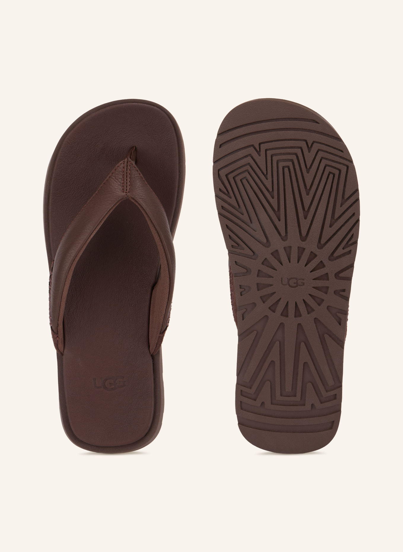 UGG SEASIDE 2 FLIP Thong sandals: DARK BROWN