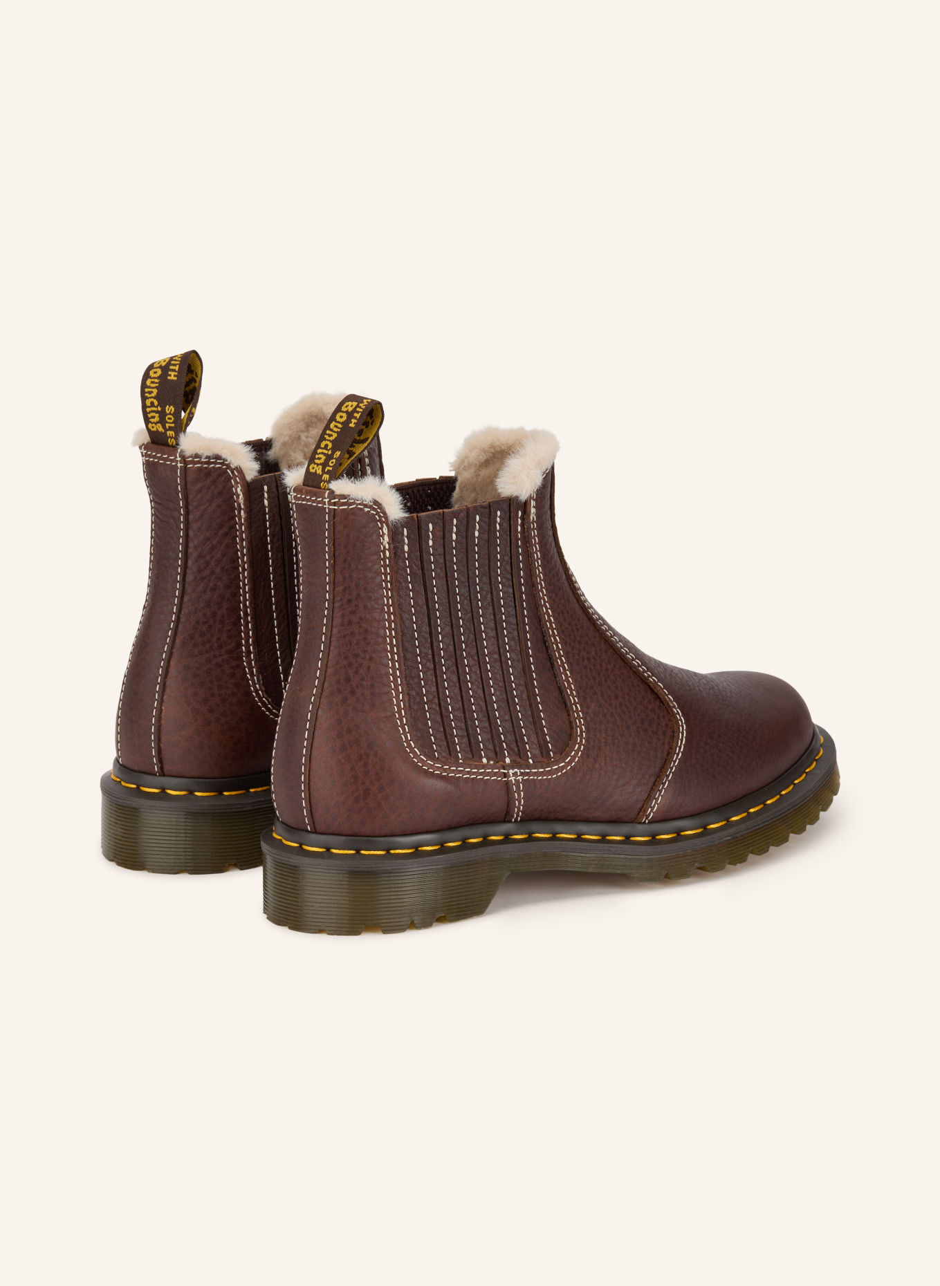 Dr. Martens Chelsea-Boots 2976 LEONORE II: DUNKELBRAUN / CREME / GELB