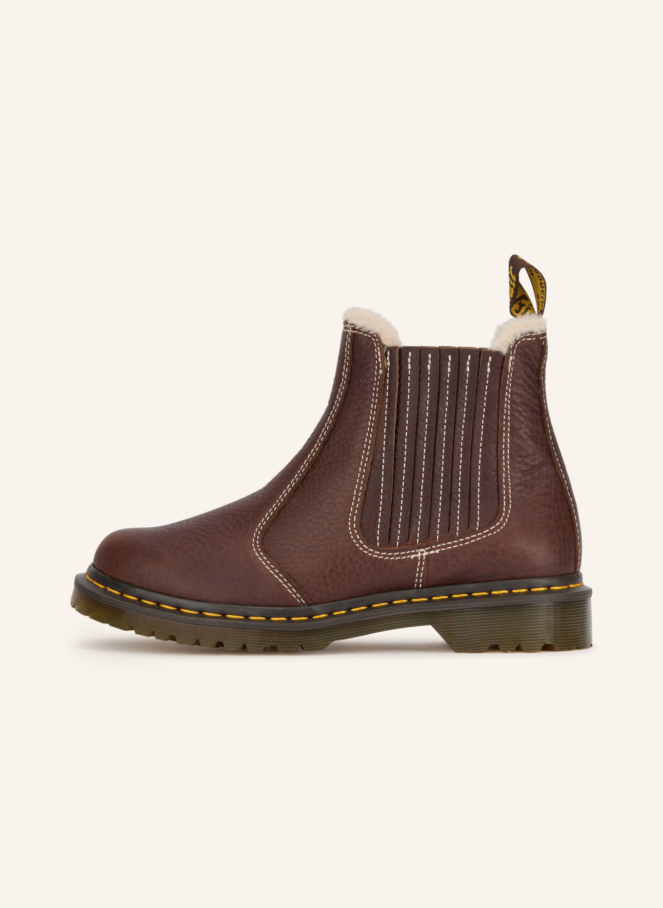 Dr. Martens Chelsea-Boots 2976 LEONORE II: DUNKELBRAUN / CREME / GELB