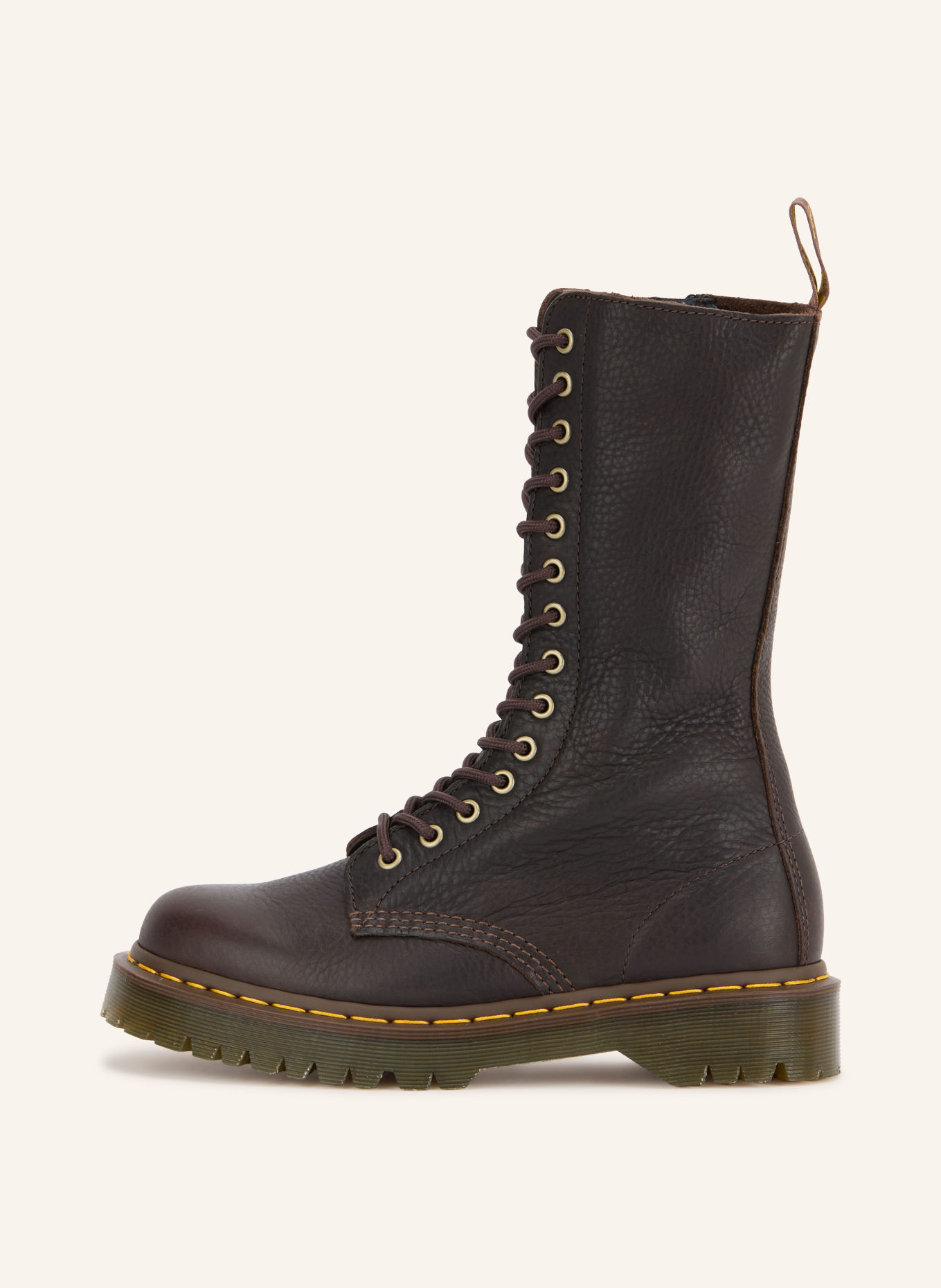 Dr. Martens Veterboots 1B99 BEX: MARRON FONCÉ / GOUD / GEEL