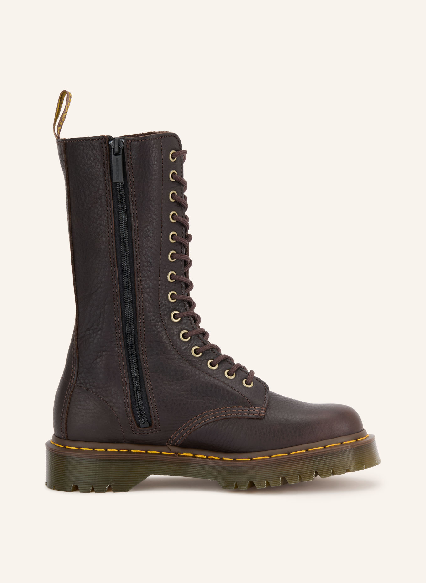Dr. Martens Veterboots 1B99 BEX: MARRON FONCÉ / GOUD / GEEL
