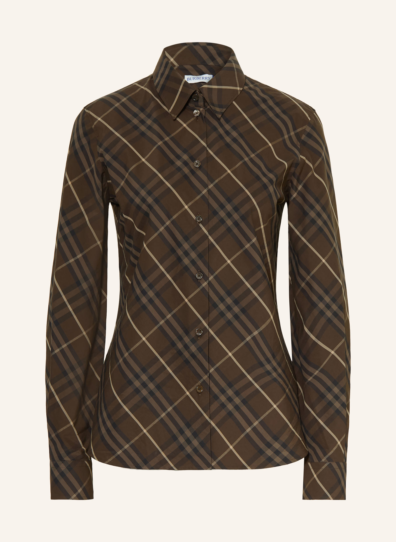 BURBERRY Hemdbluse SIMONE: BRAUN / DUNKELBRAUN / BEIGE