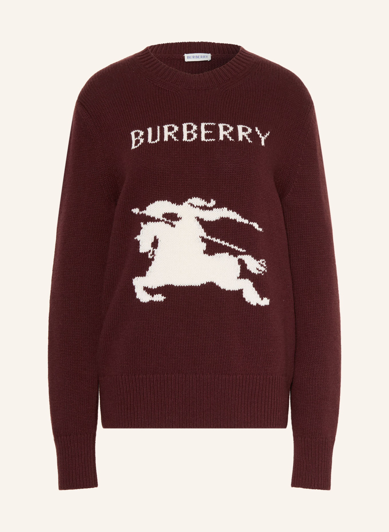 BURBERRY SCARLETT Sweater: DARK PURPLE / ECRU