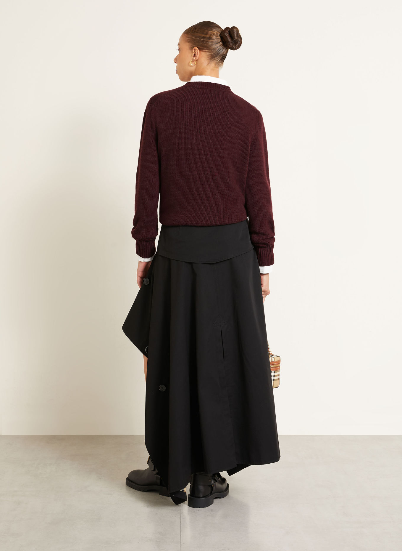 BURBERRY SCARLETT Sweater: DARK PURPLE / ECRU