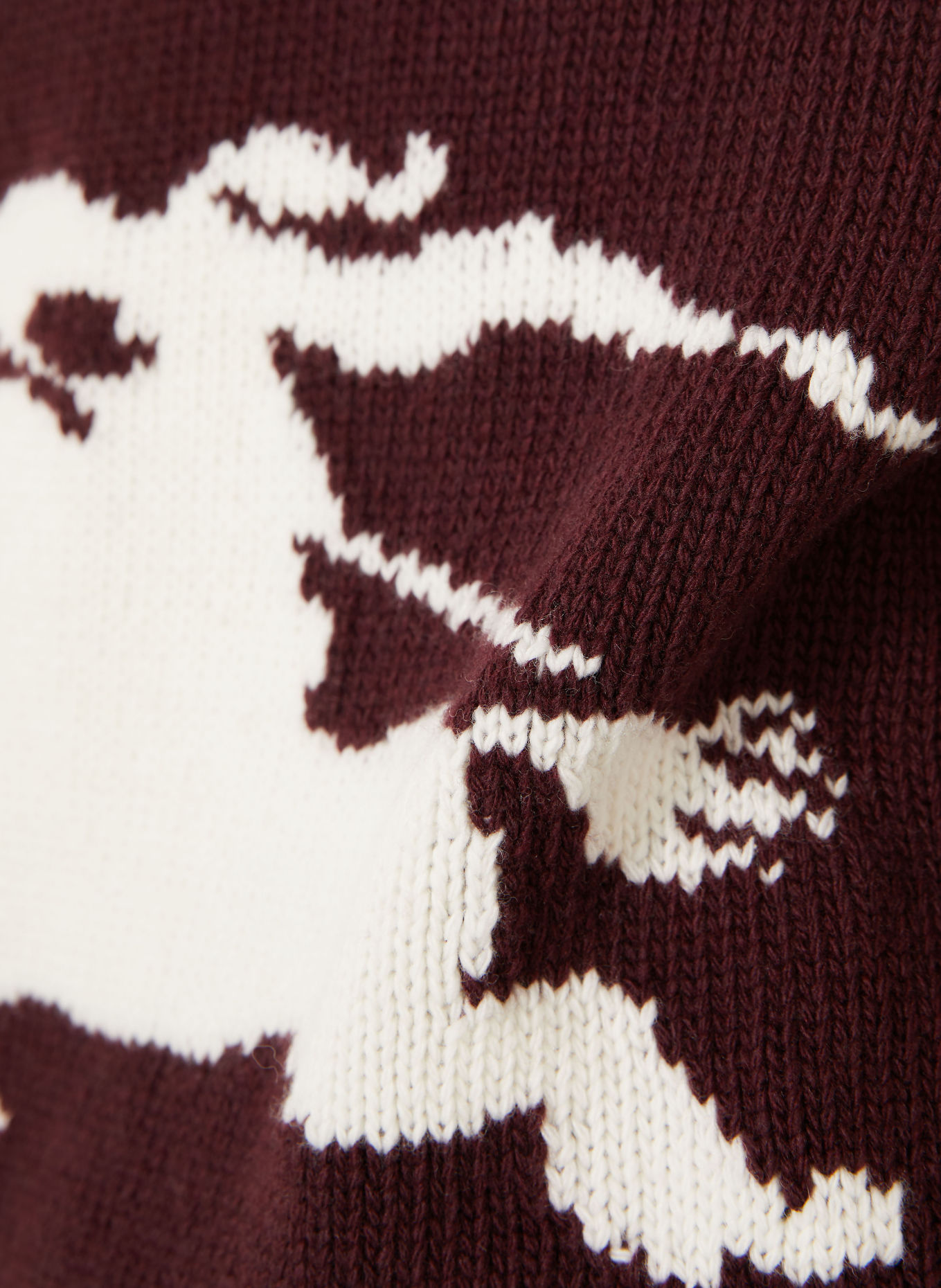 BURBERRY SCARLETT Sweater: DARK PURPLE / ECRU