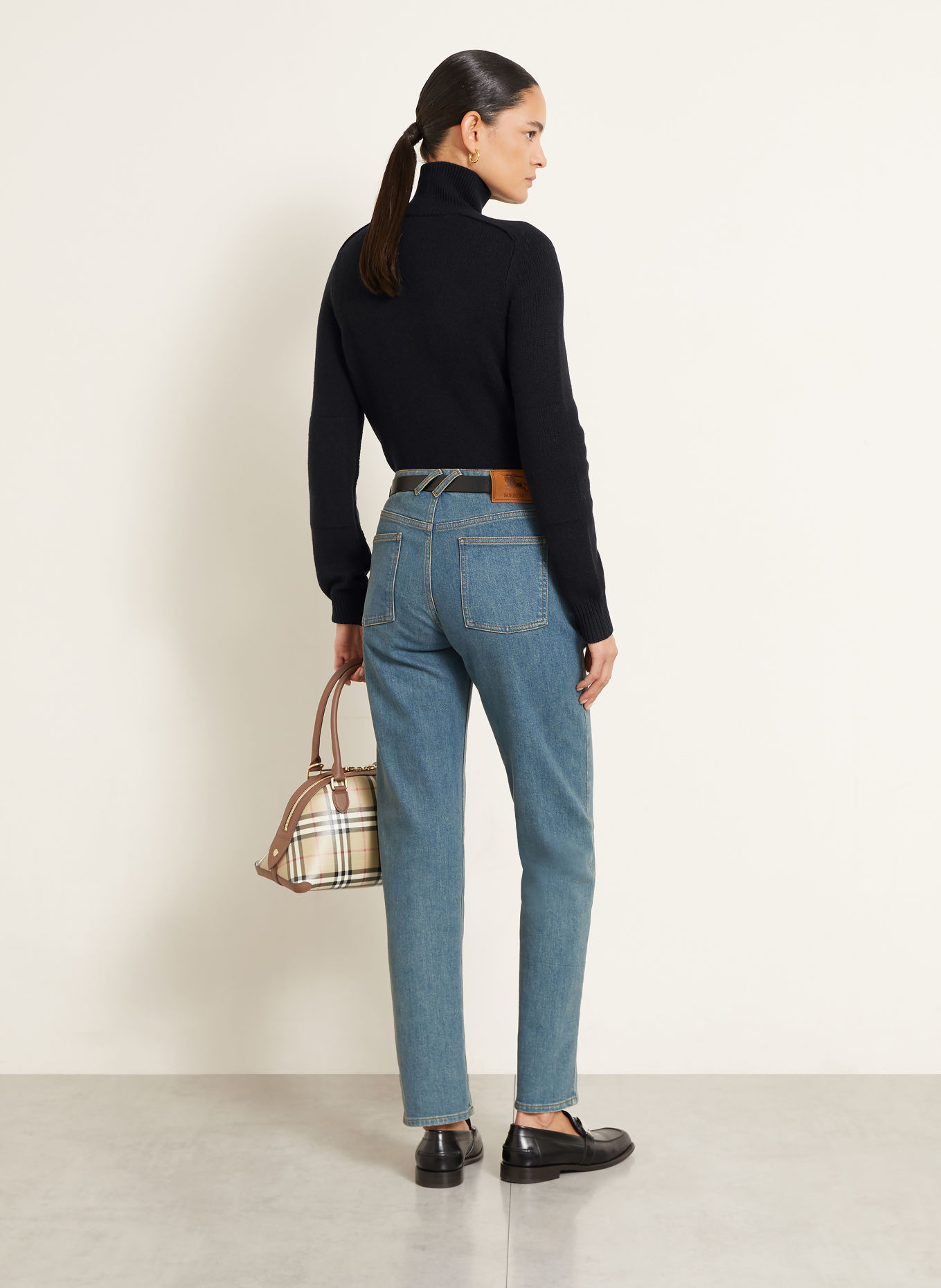 BURBERRY Kashmirtröja CHRISTINA: SVART
