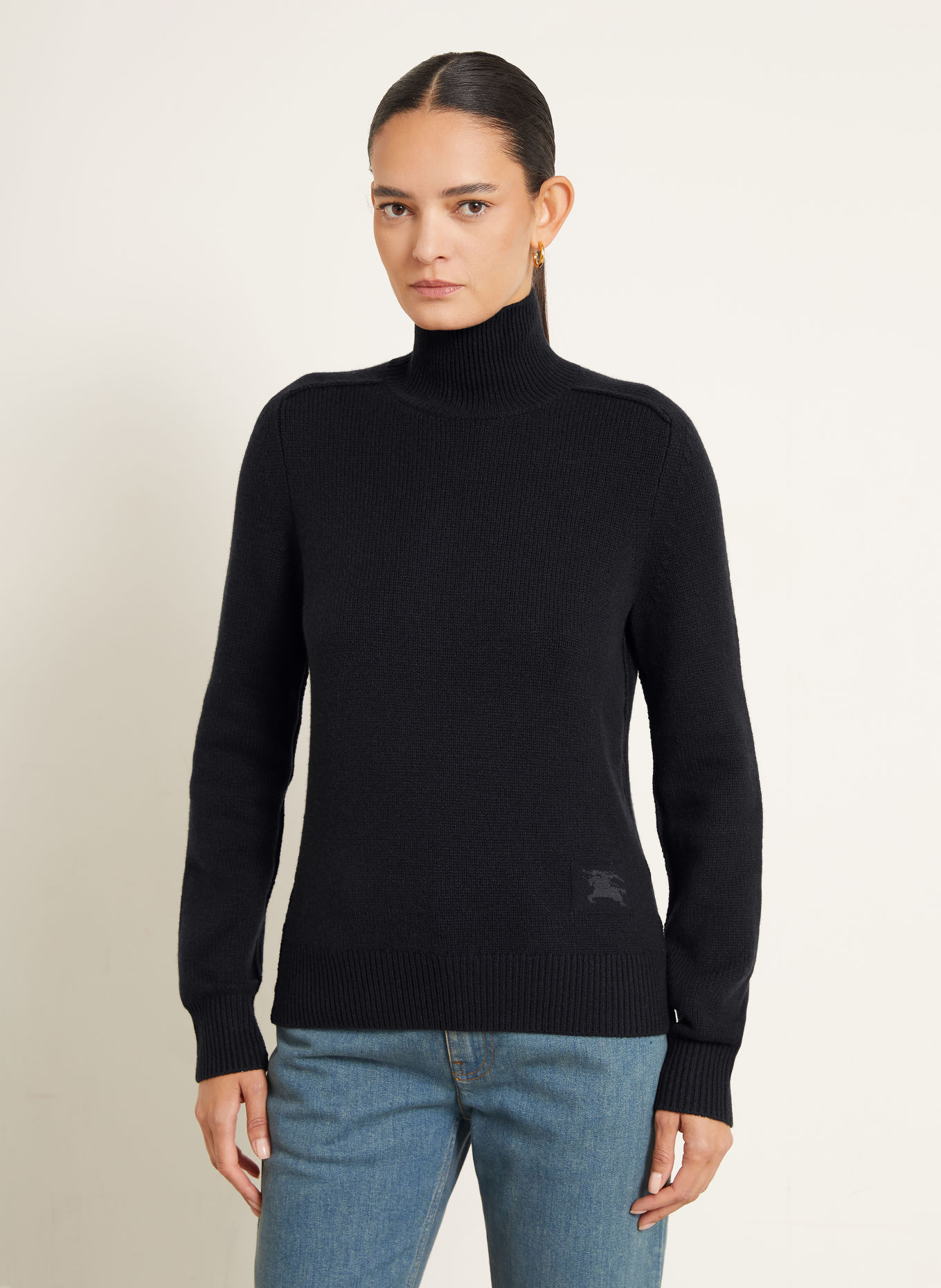 BURBERRY Kashmirtröja CHRISTINA: SVART